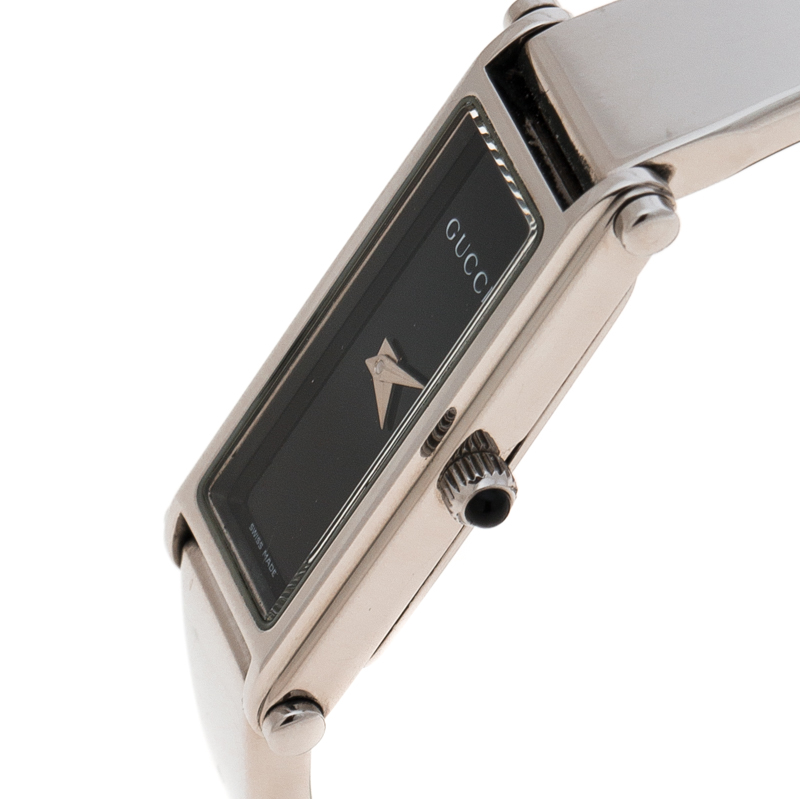 

Gucci Black Stainless Steel 1500  Women's Wristwatch 12 mm, Silver