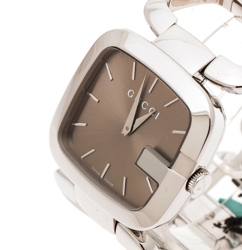 

Gucci Brown Stainless Steel G