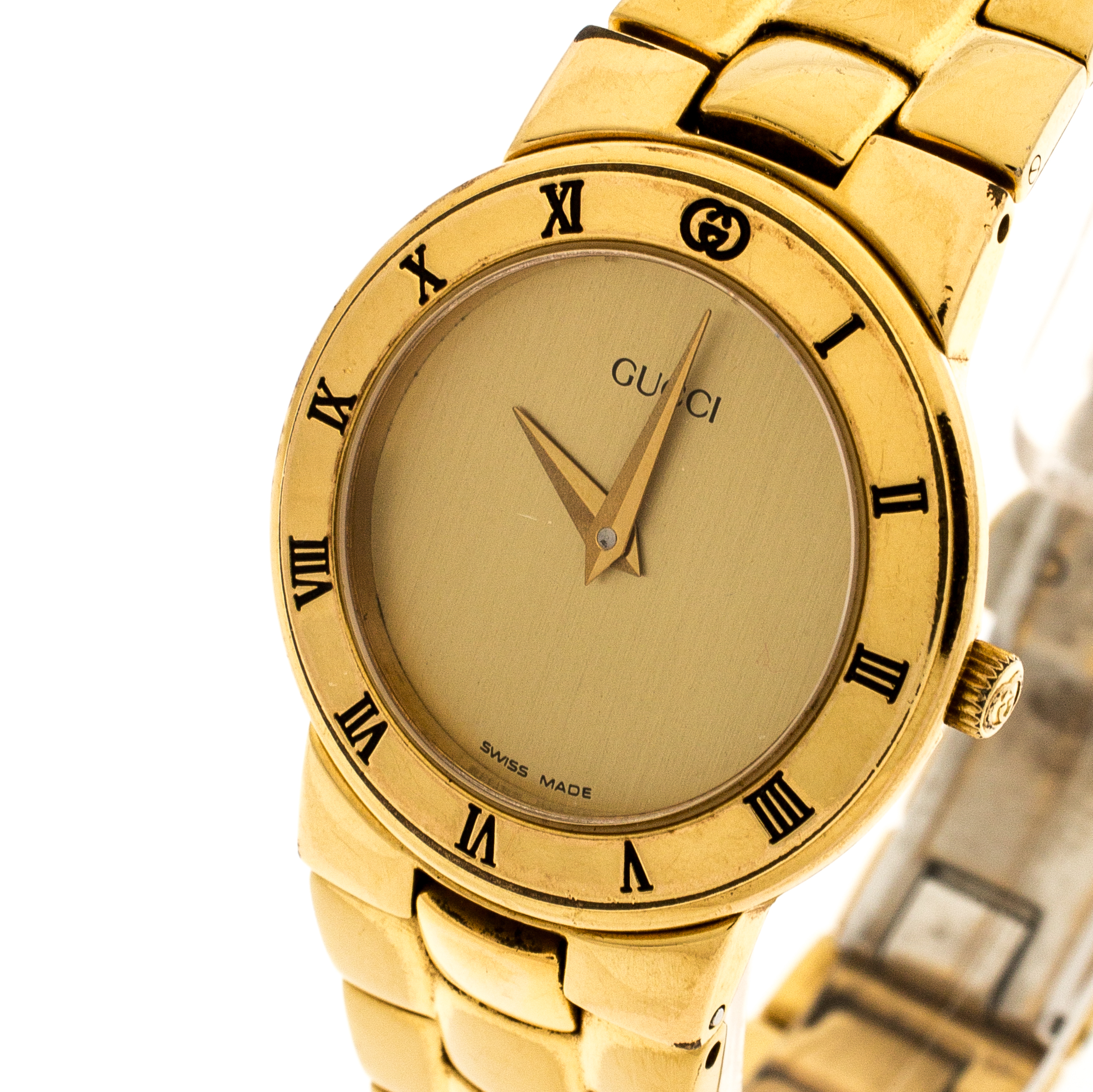 Gucci Golden Gold Plated 3300.2.L Women's Wristwatch 25MM Gucci | TLC