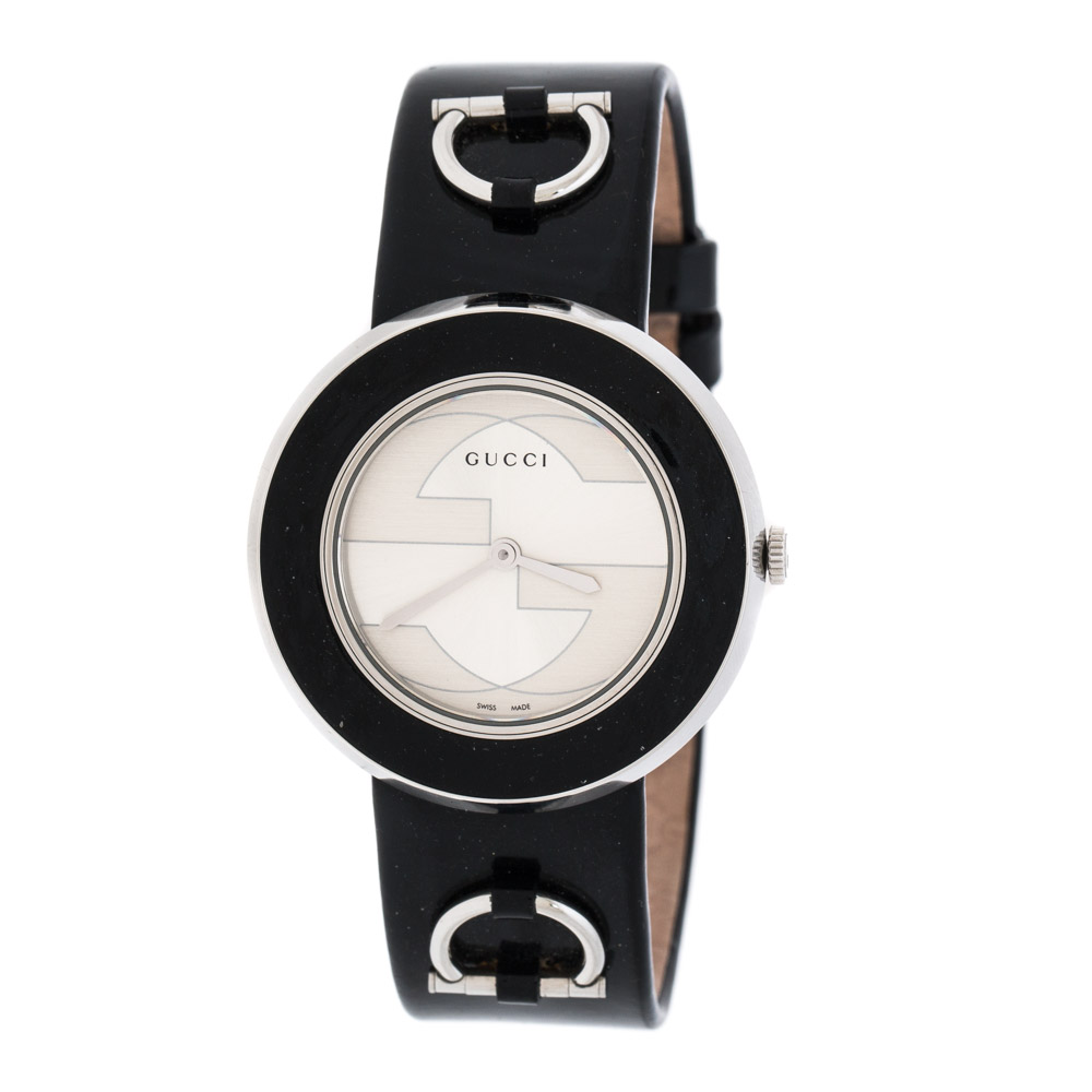 Pre Owned Gucci Silver Stainless Steel U-Play 129.4 Women's Wristwatch 35MM