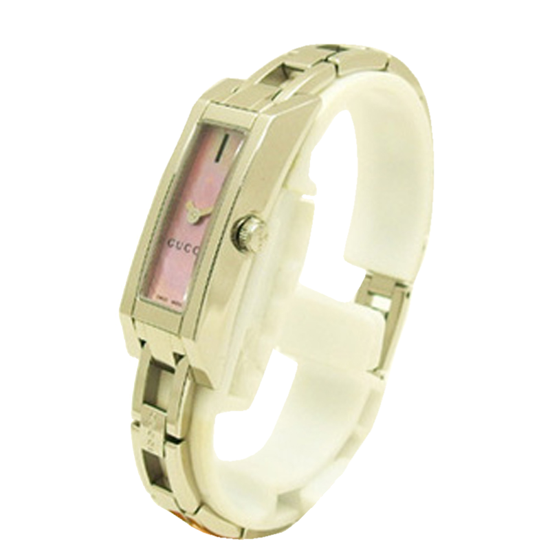 

Gucci Pink MOP Stainless Steel YA110520 G Link Women's Wristwatch
