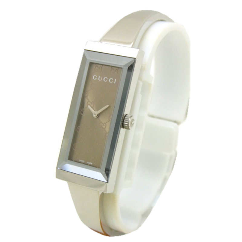 

Gucci Brown Stainless Steel Rectangle YA127510 Women's Wristwatch