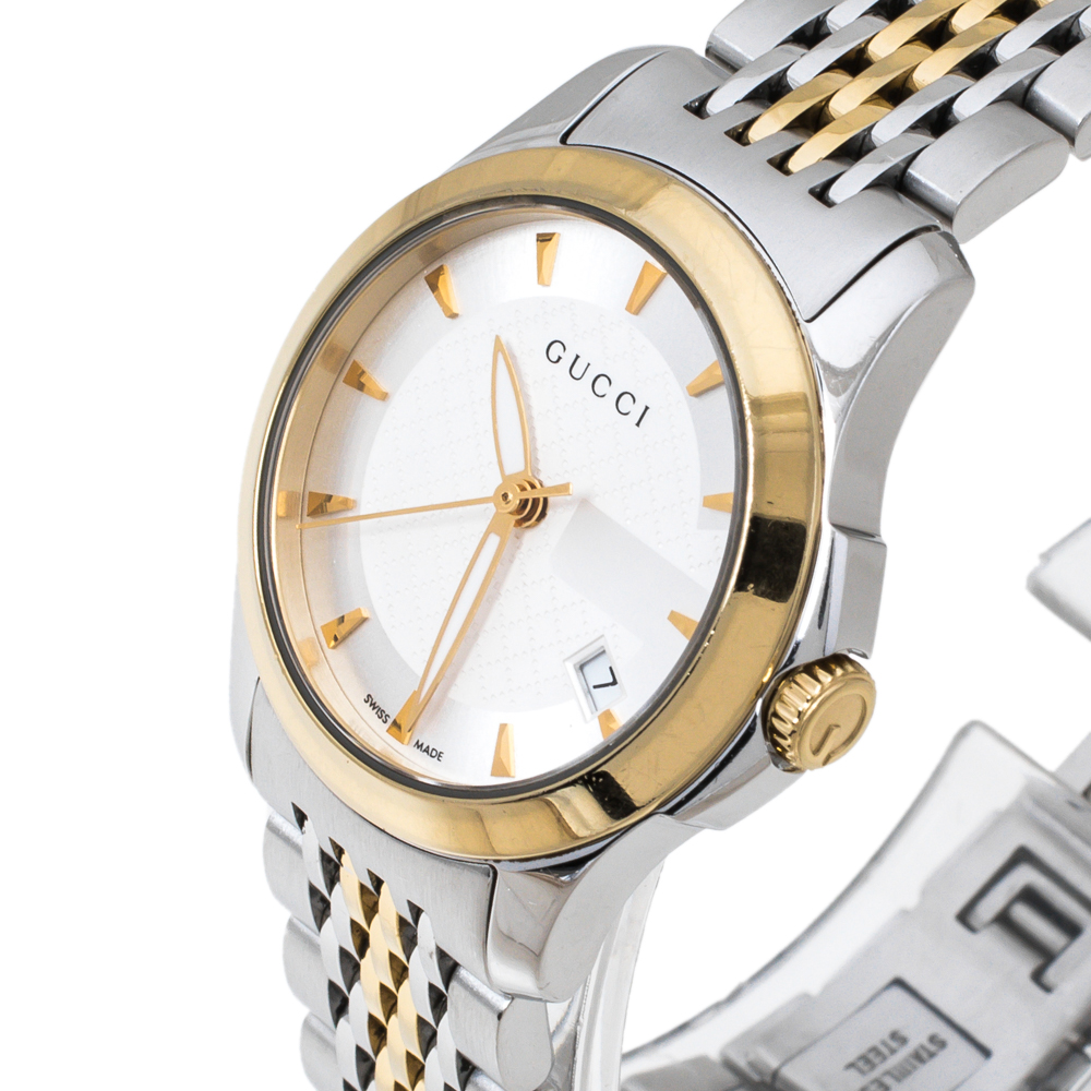 

Gucci Silver Two-Tone Stainless steel G Timeless, Gold