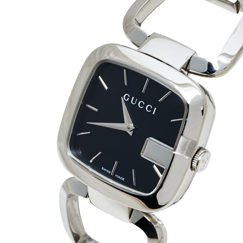 Gucci Black Stainless Steel G-Gucci