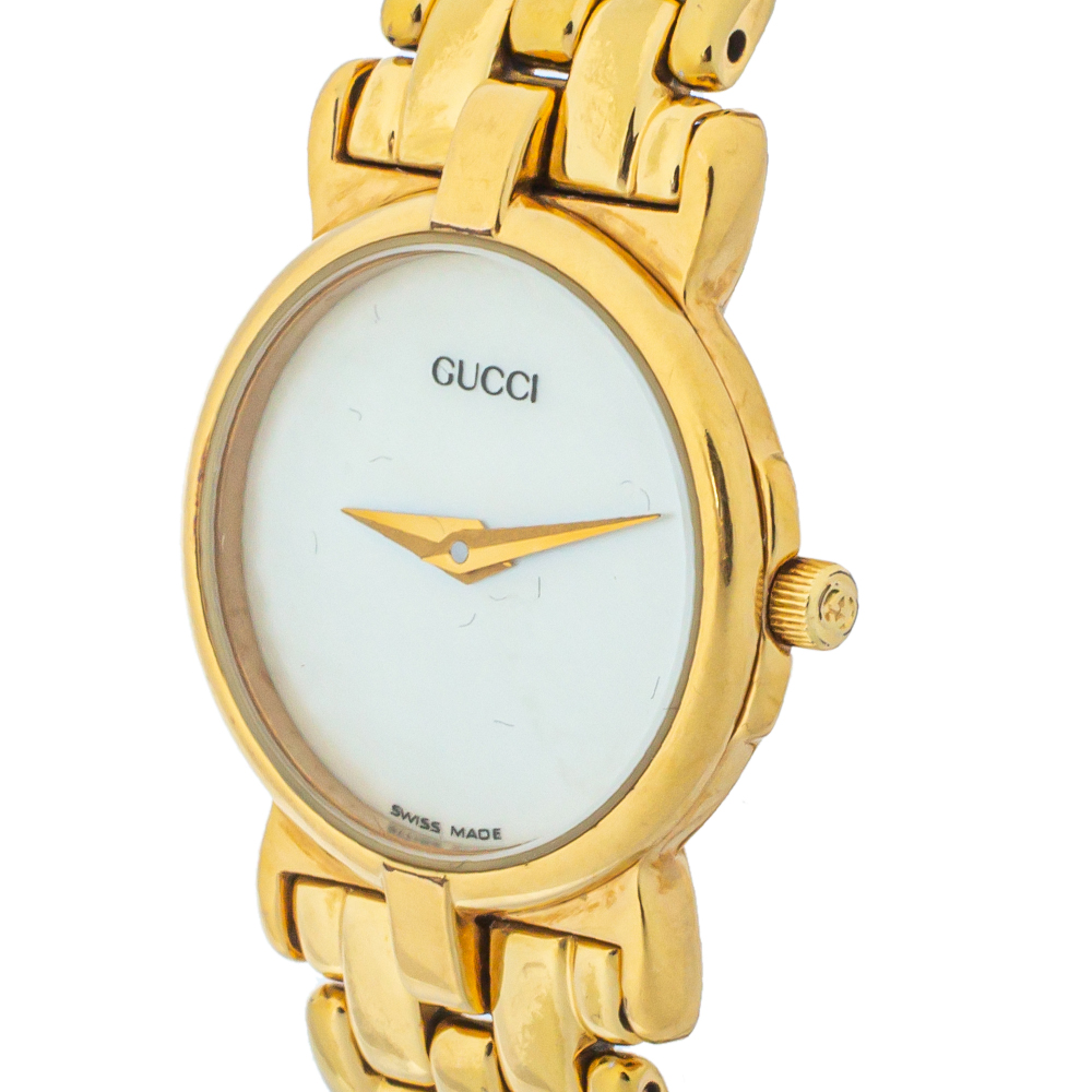 

Gucci Mother Of Pearl Gold Plated Stainless Steel Miss, White