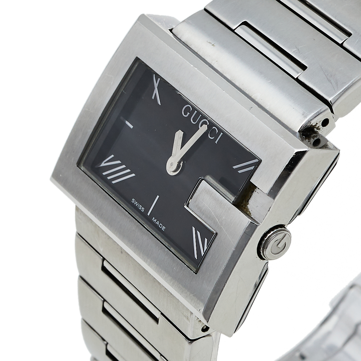 

Gucci Black Stainless Steel G-Rectangle