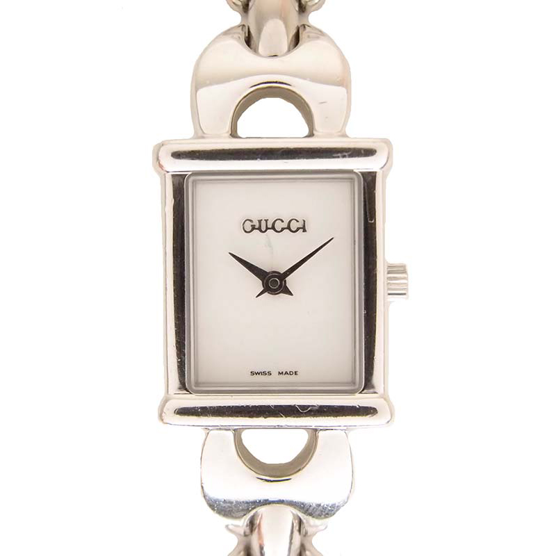 Gucci White Stainless Steel 1800L Women's Wristwatch 18MM