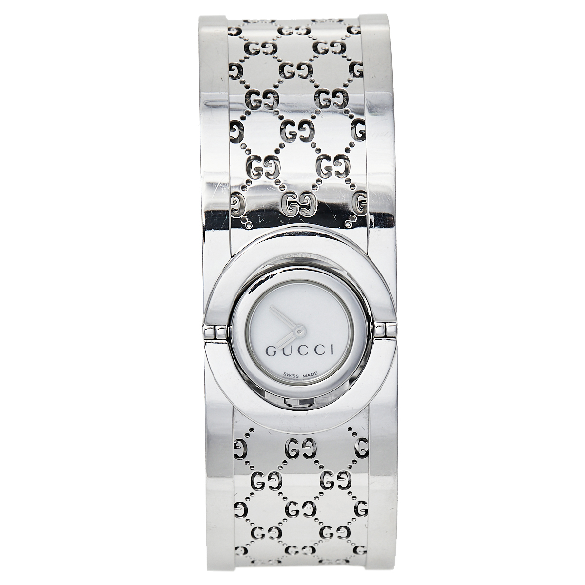 gucci twirl stainless steel ladies watch