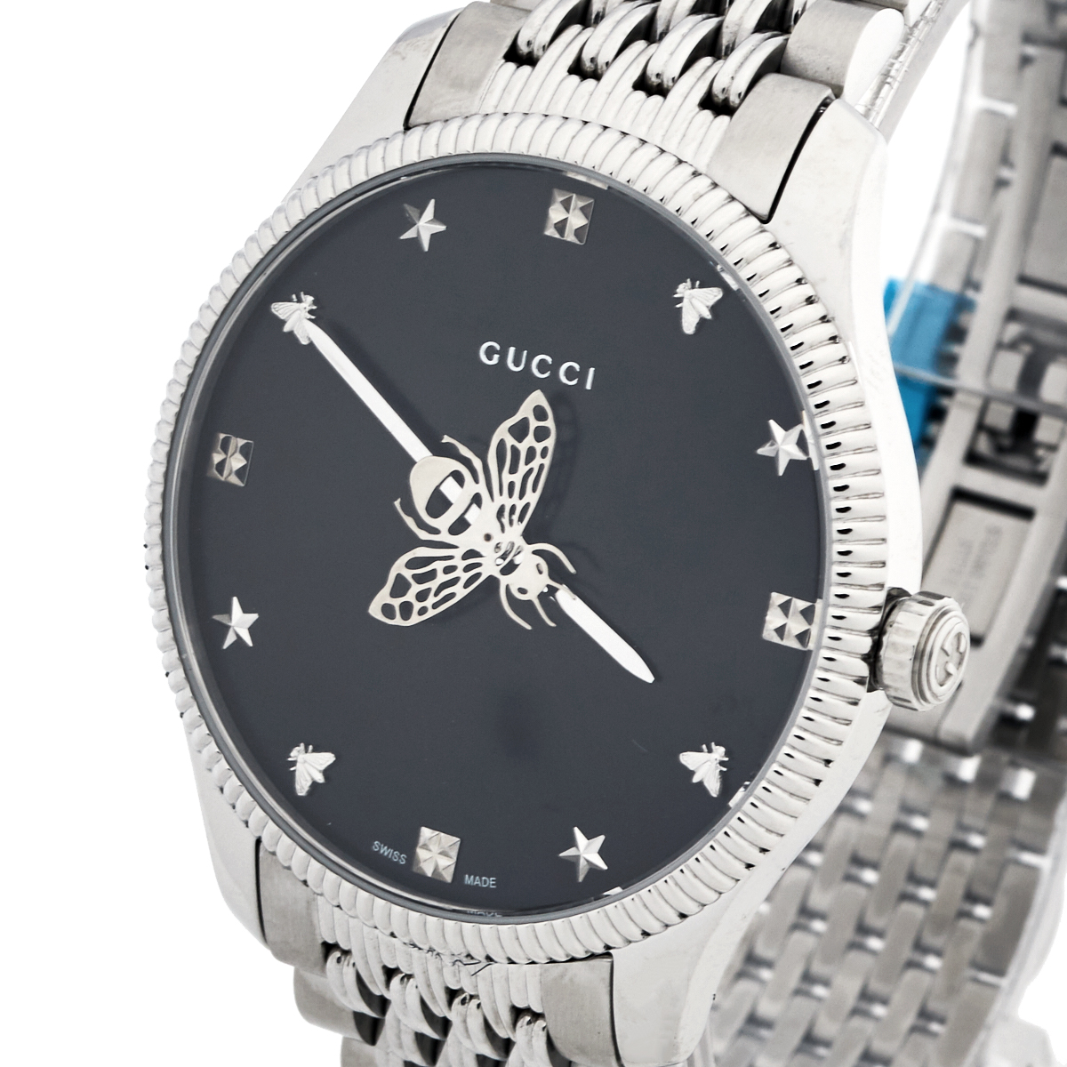 

Gucci Black Stainless Steel G-Timeless YA1264154 Women's Wristwatch
