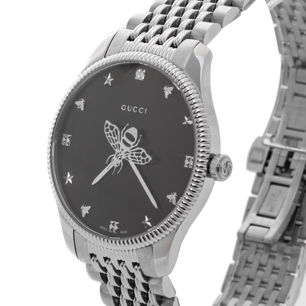 

Gucci Black Stainless Steel G-Timeless YA1264154 Women's Wristwatch