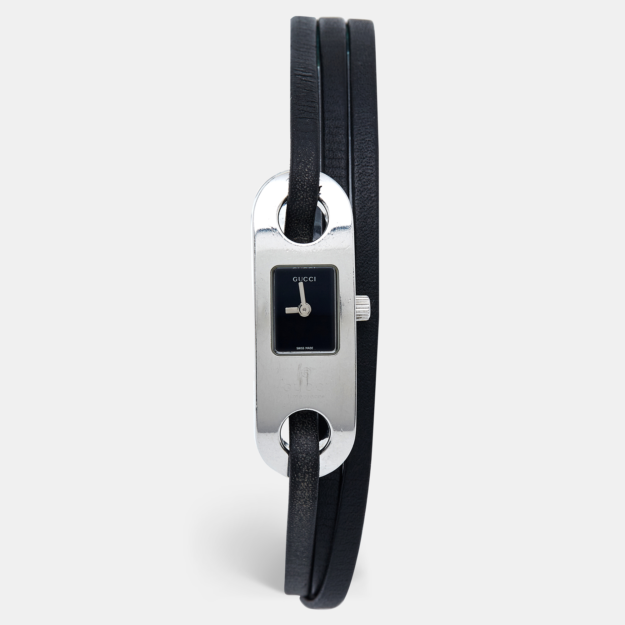

Gucci Black Stainless Steel Leather