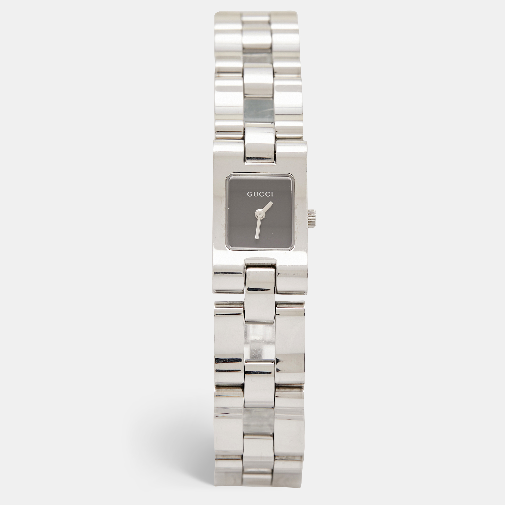 Pre Owned Gucci Black Stainless Steel 2305L Women's Wristwatch 17 mm