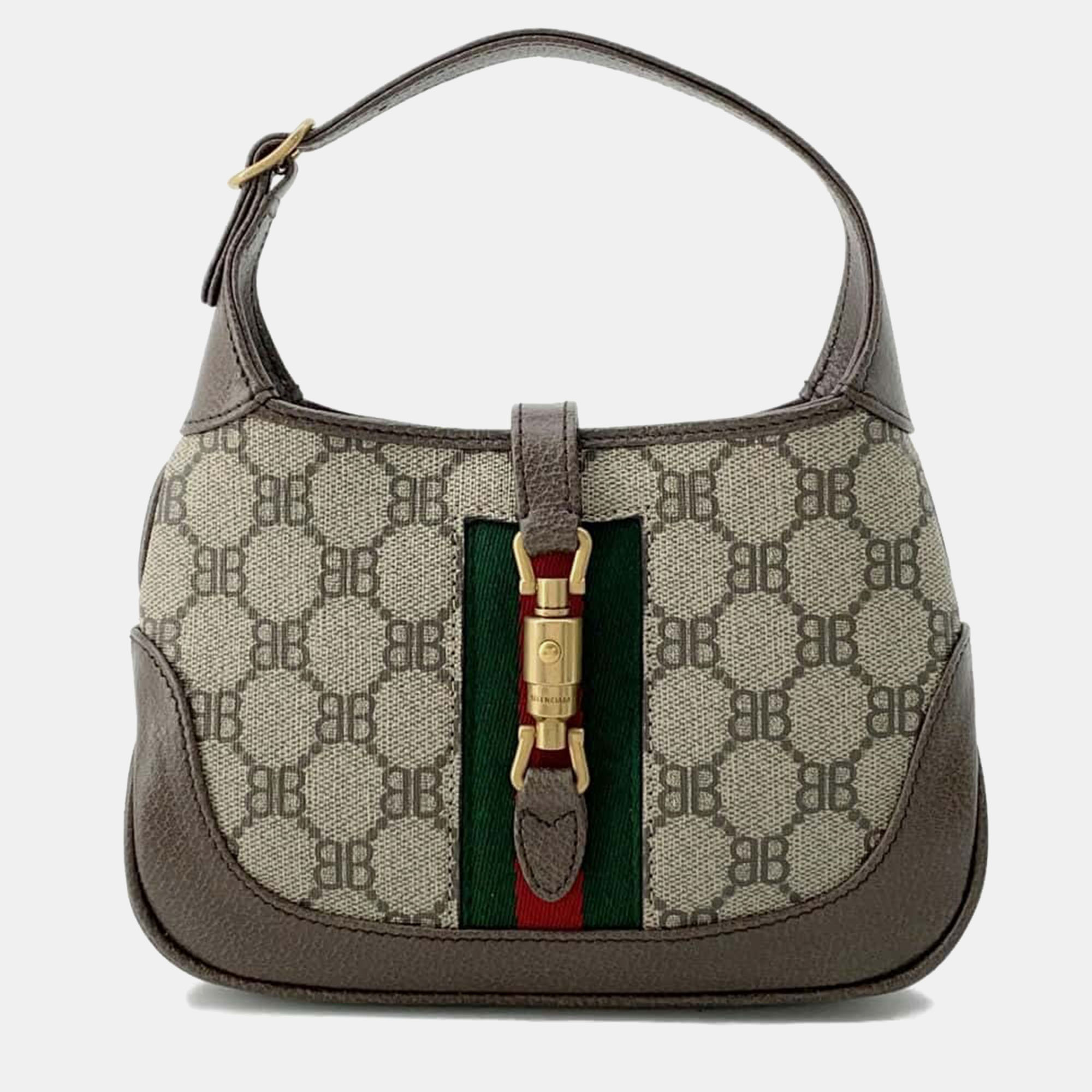 

Gucci x Balenciaga BB Canvas Mini The Hacker Project Jackie Shoulder Bag, Beige