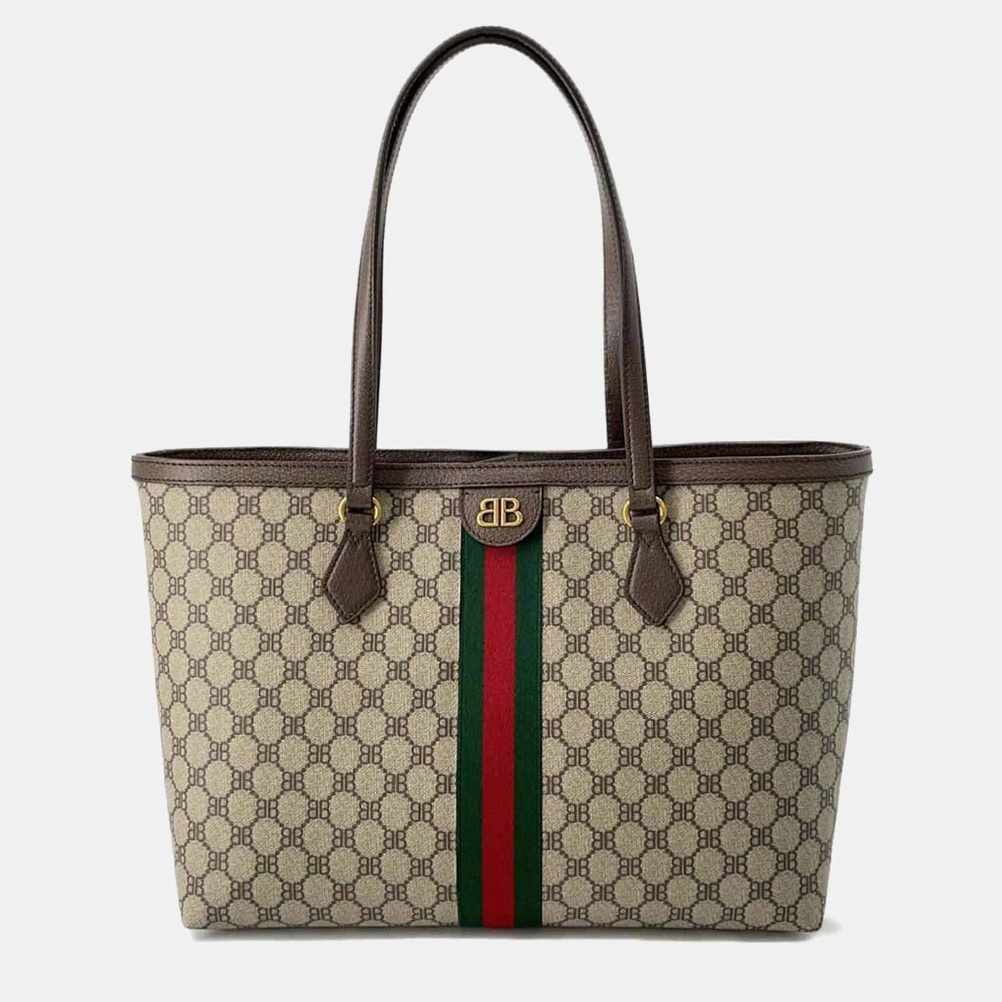 

Gucci x Balenciaga Beige/Brown Canvas and Leather The Hacker Project Tote Bag