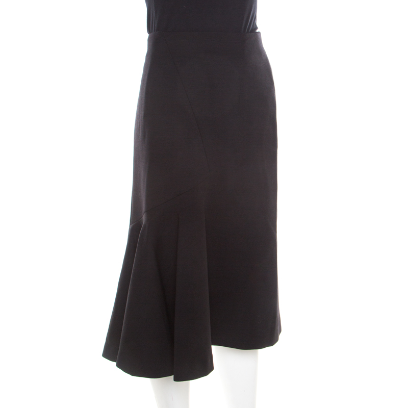 

Guy Laroche Couture Black Wool Flared Skirt