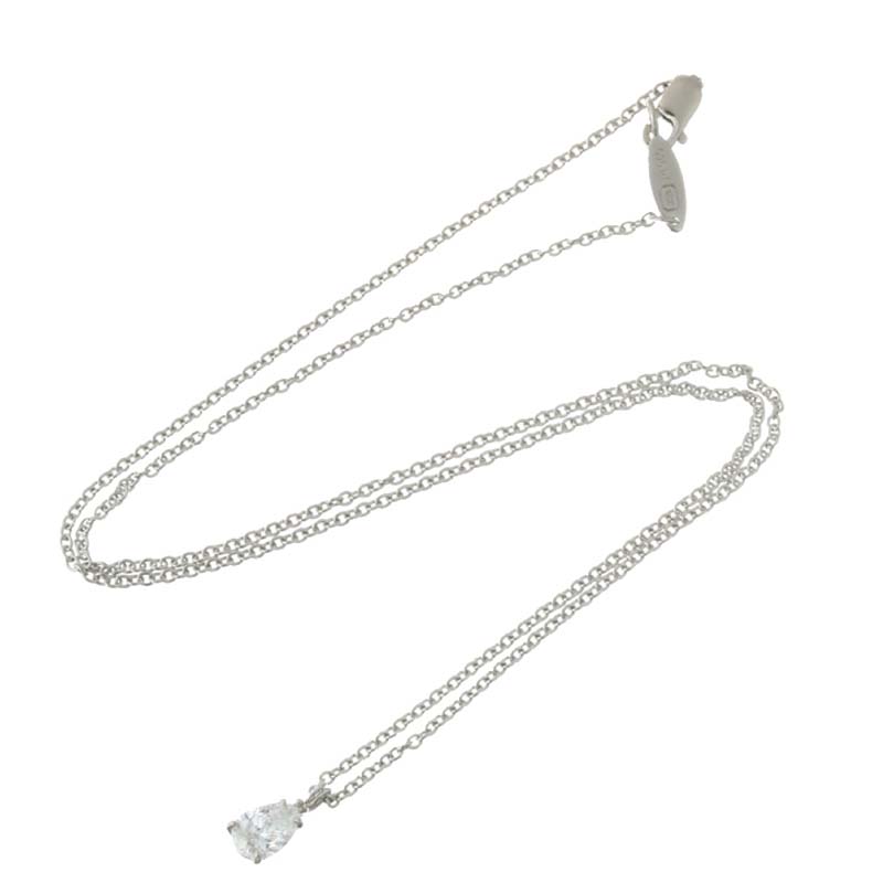 

Harry Winston Diamond Platinum 950 Pear Shape Necklace, Silver