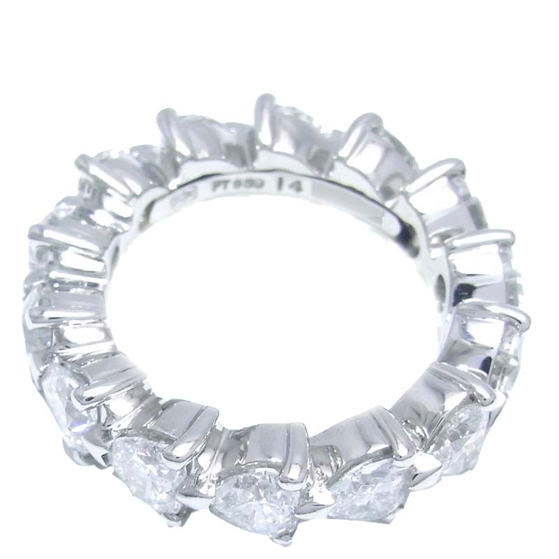 

Harry Winston Platinum 950 Diamond Prong Set Heart-Shaped Ring Size, Silver