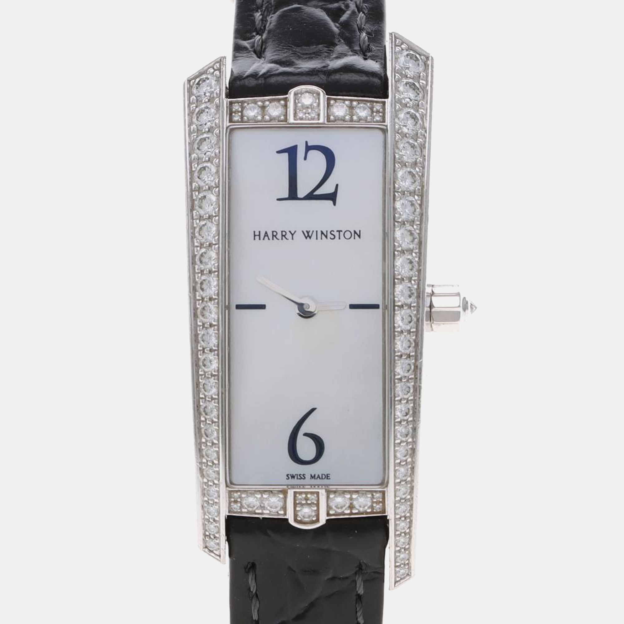 

Harry Winston Avenue 340LQW Quartz Stainless Steel Women's Wristwatch 20 mm, Silver