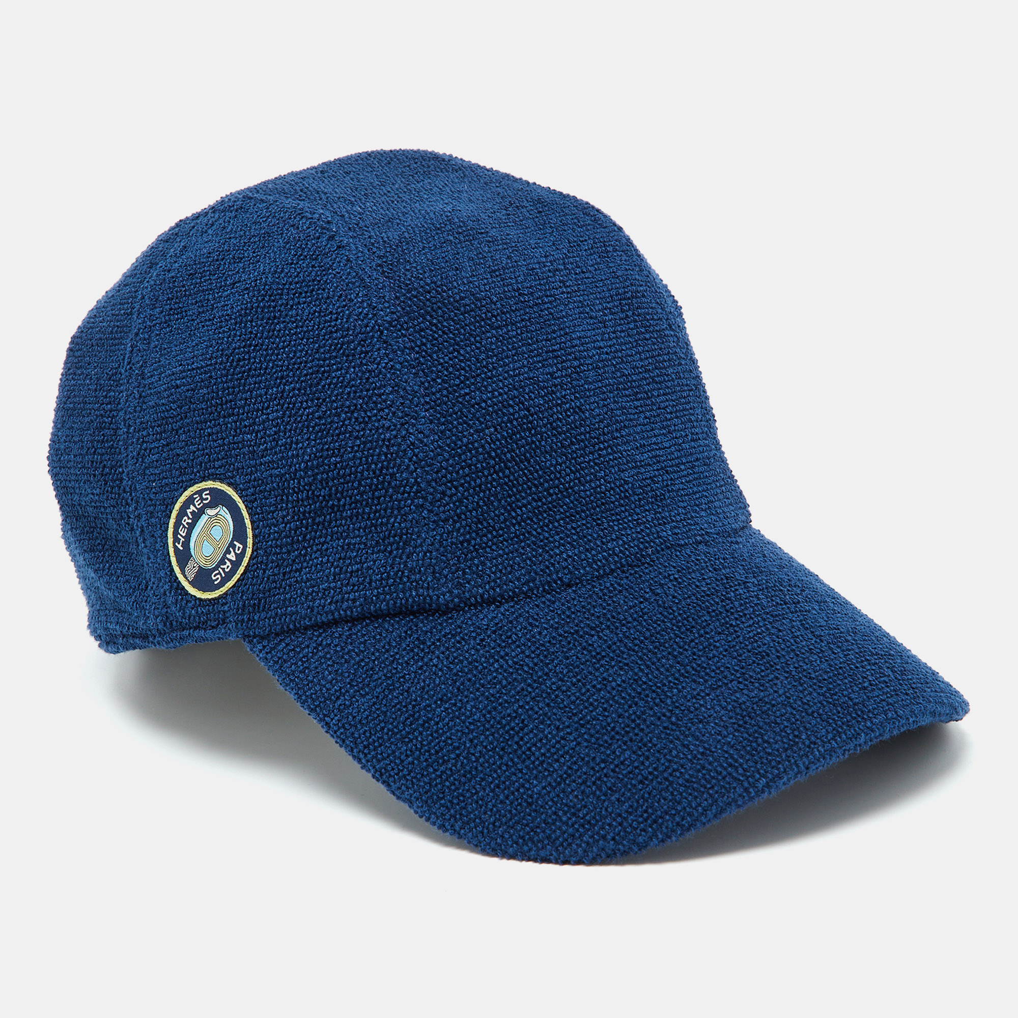 

Hermes Blue Terry Cotton Davis Baseball Cap S