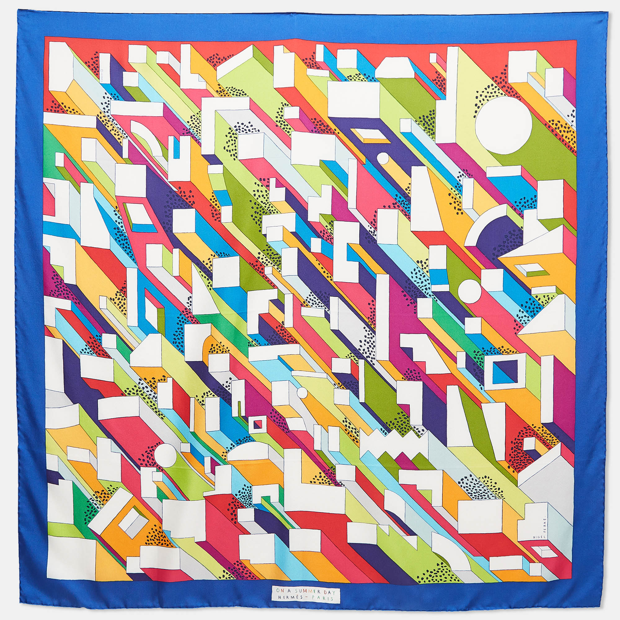 

Hermes Multicolor Printed Silk A Summer Day Scarf