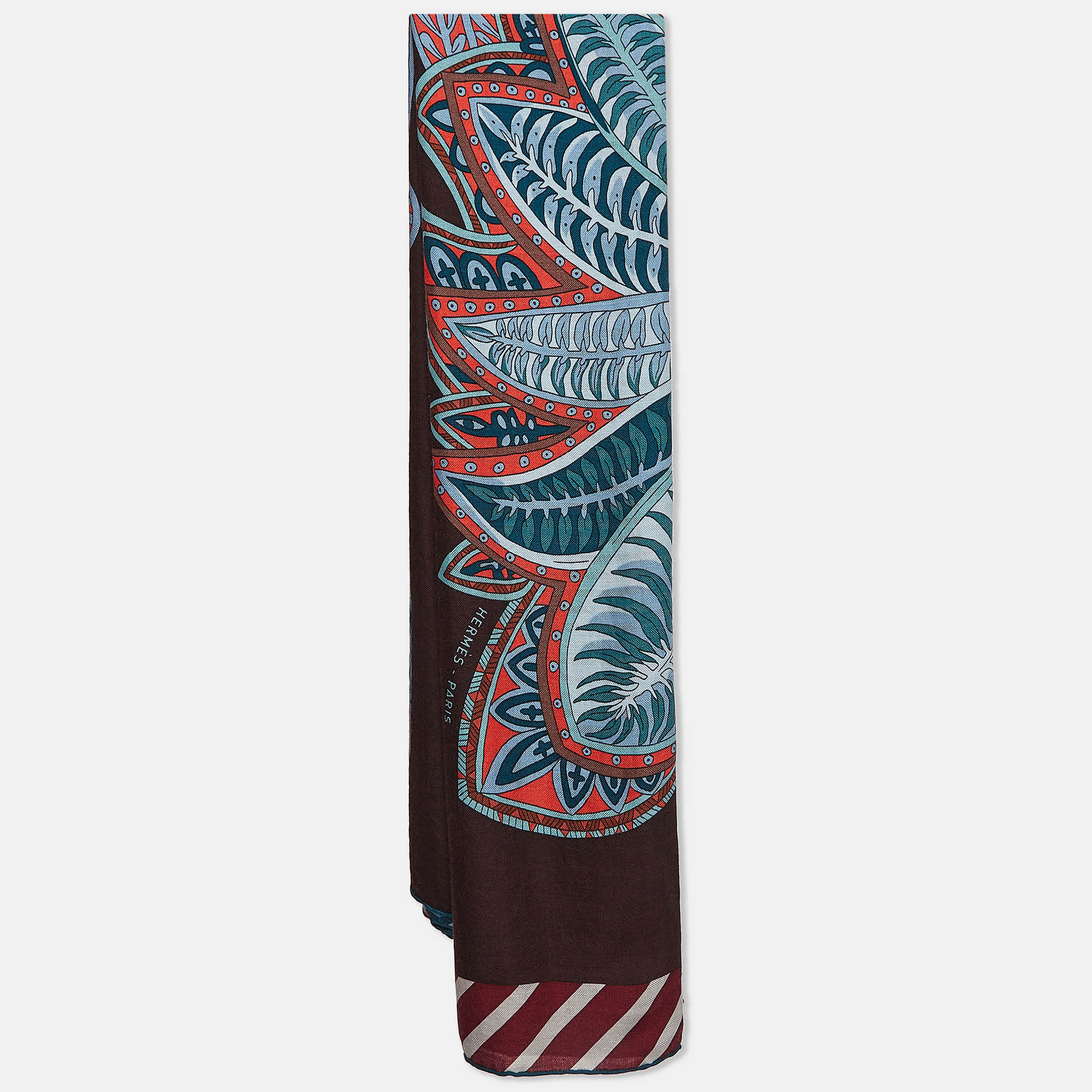 

Hermès Multicolor Printed Cashmere Jardin de la Maharani Scarf