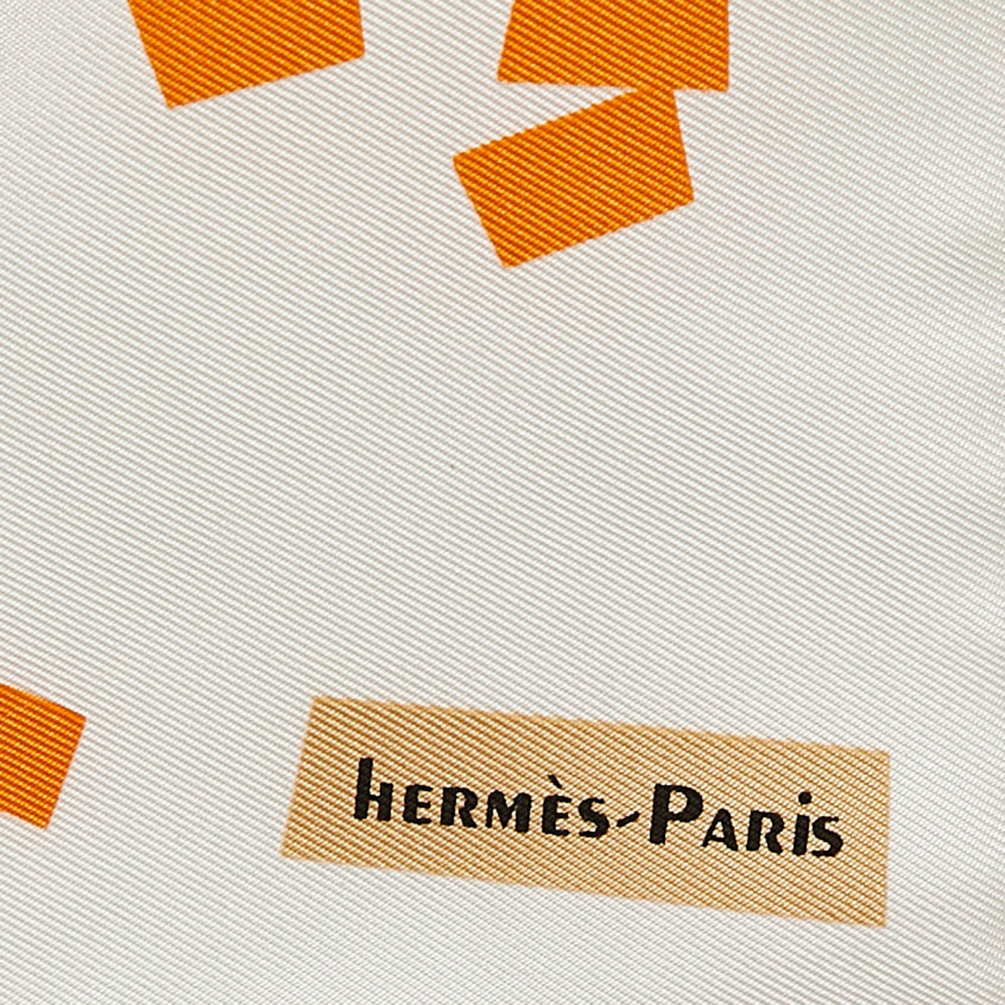Hermès Multicolor Print Silk Just Married Scarf 