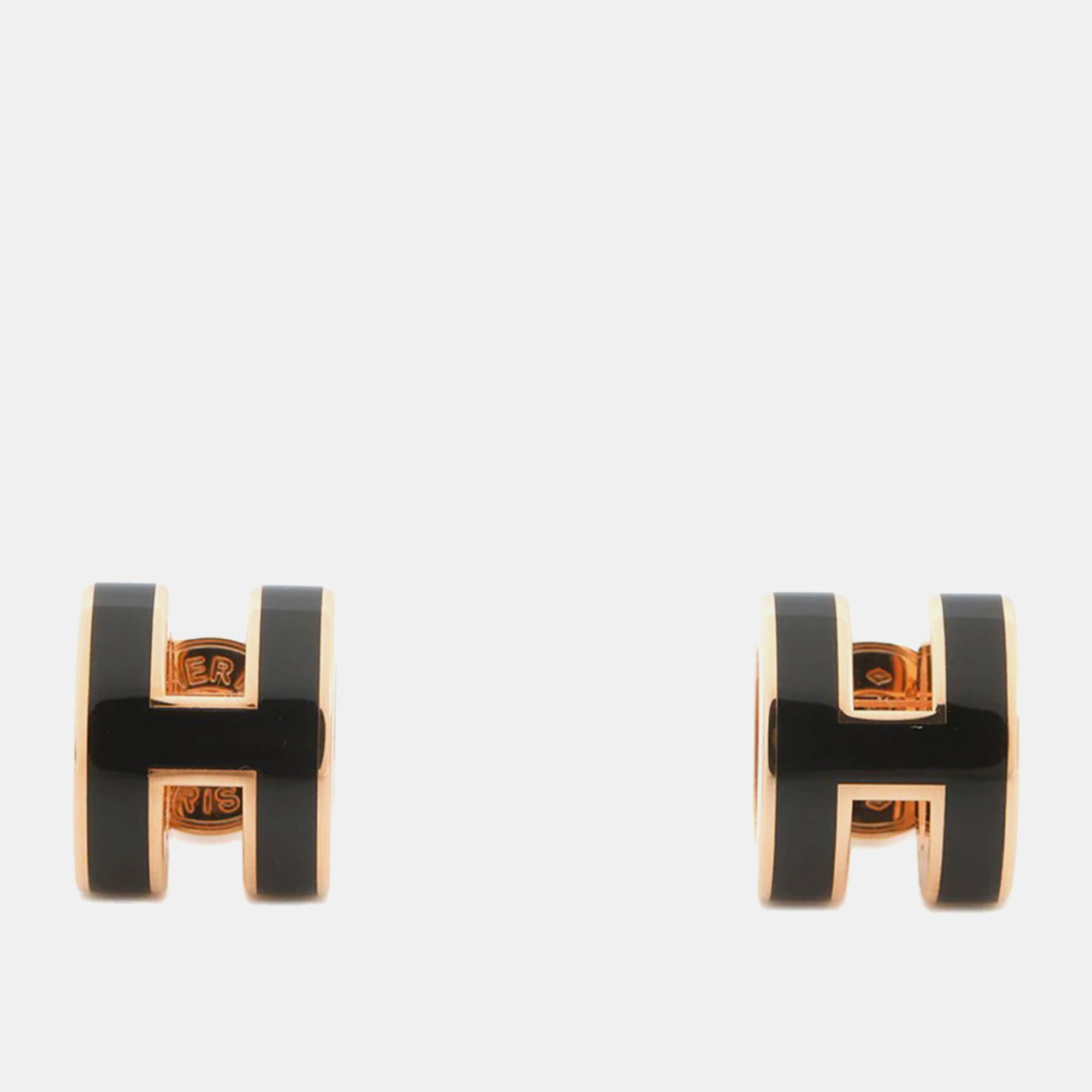 

Hermes Pop Ash Mini Earrings Size Mini Black Metal