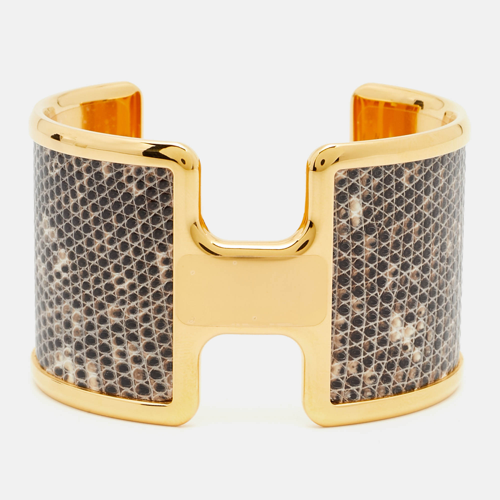 

Hermès Olympe Lizard Leather Gold Plated Bracelet