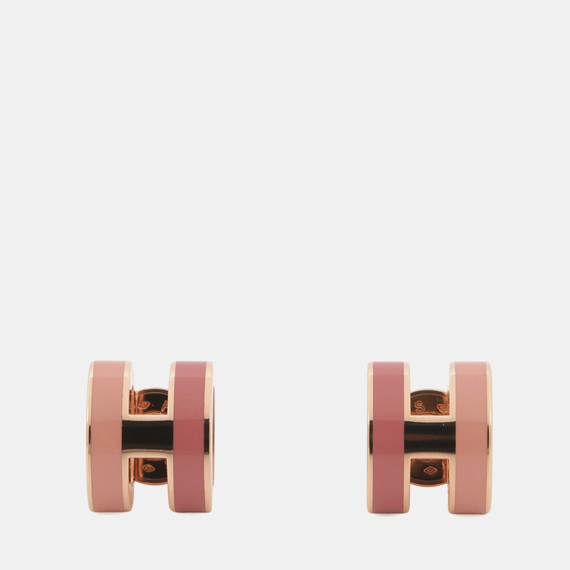 

Hermes Pop Ash Earrings Rocabar Size Mini Beauty Lacquer Gold Plated