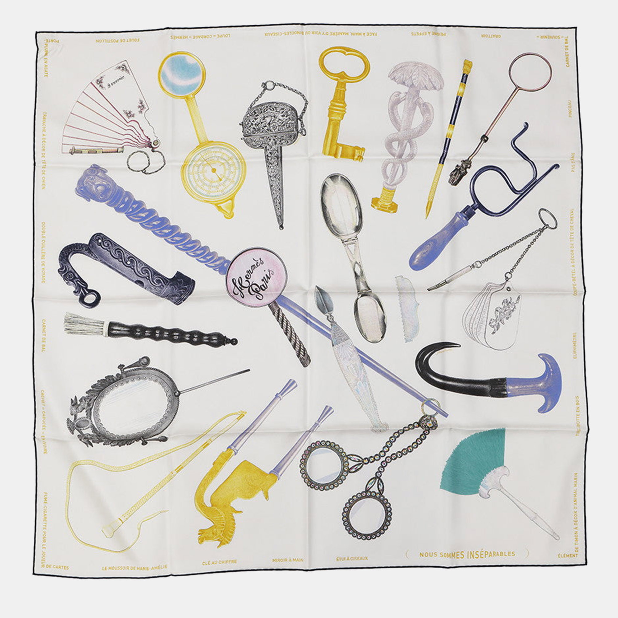 

Hermes Carre Always Together Nous Sommes Inseparables Size, Multicolor