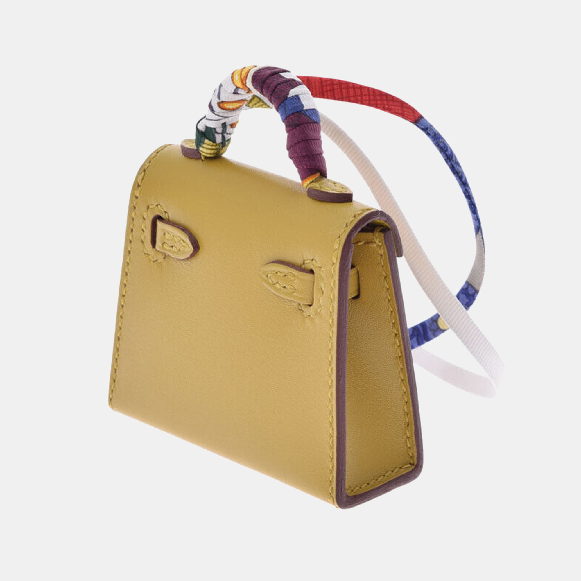 

Hermes Yellow Tadalekt Leather Gold Hardware Kelly Twilly Charm Bag