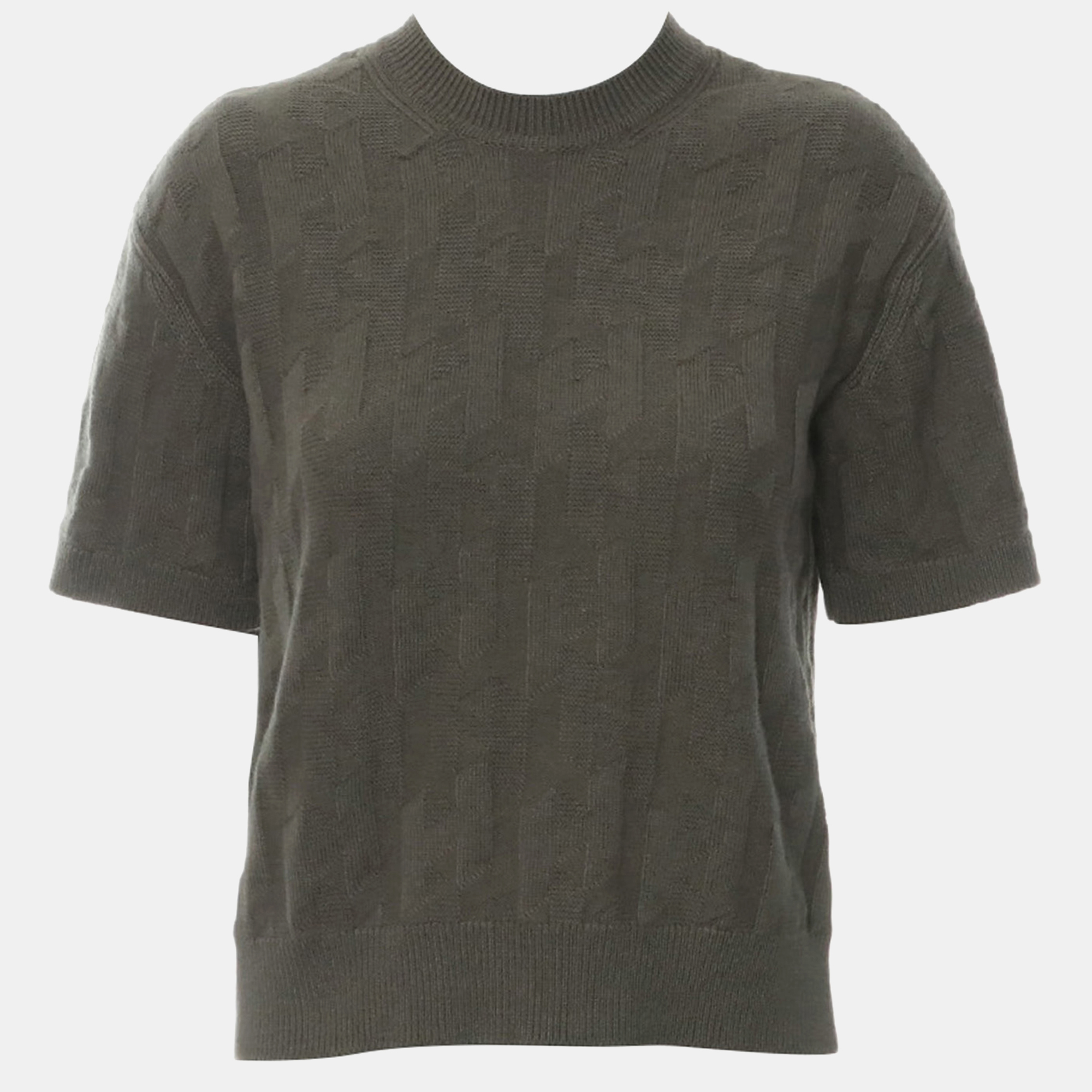 

Hermes Gris Etoupe "H" Knitted Top, Grey