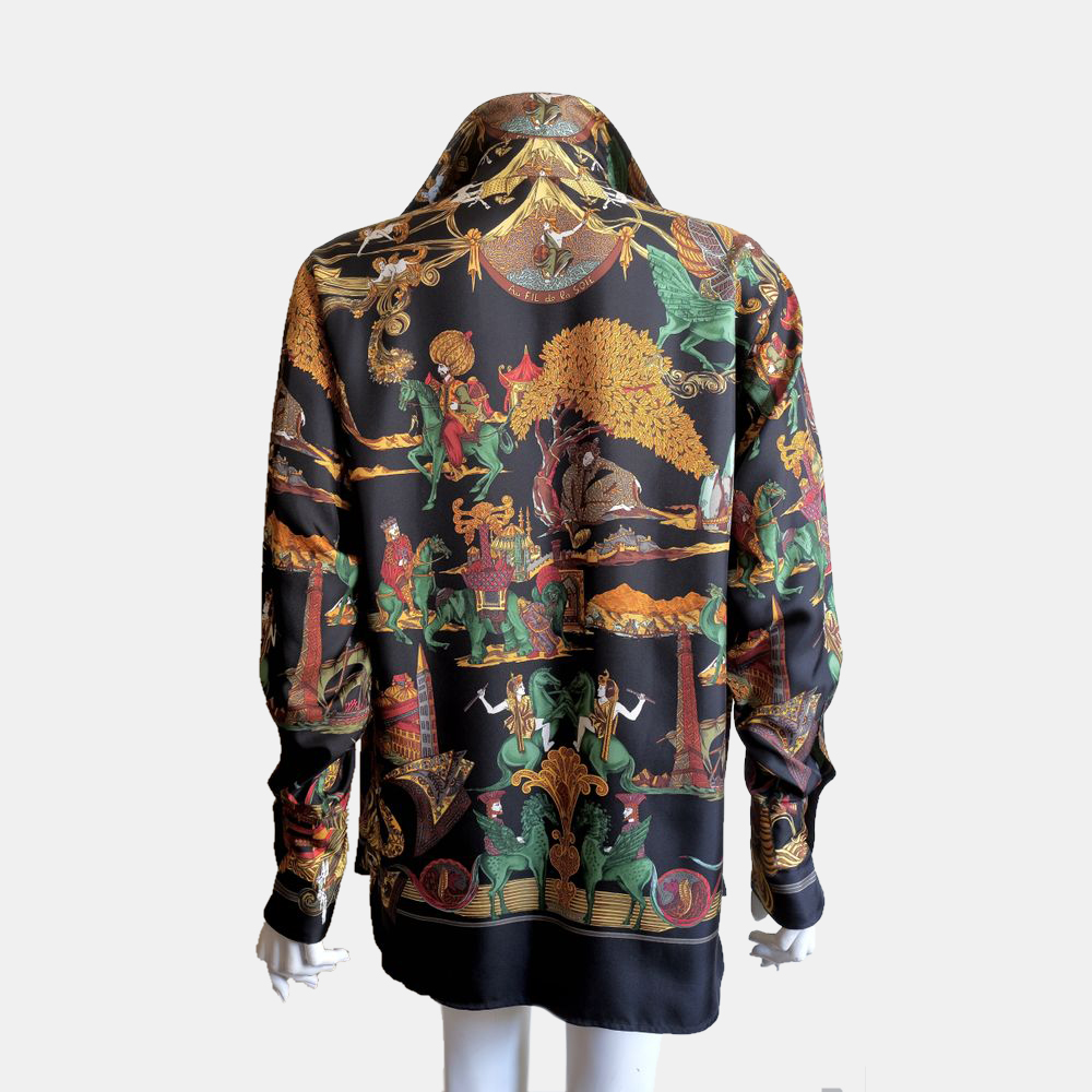 

Hermes Multicolor Silk Shirt 42 FR