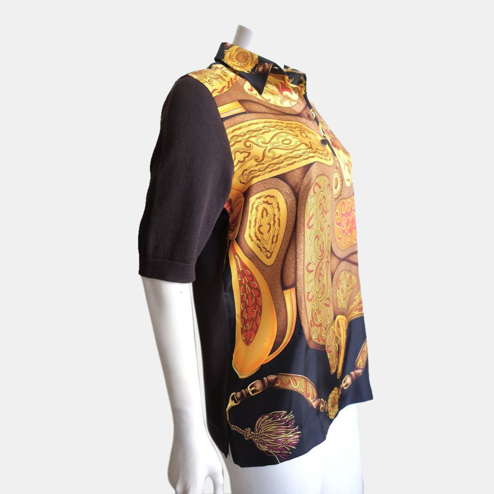 

Hermes Multicolor Silk Vintage Blouse