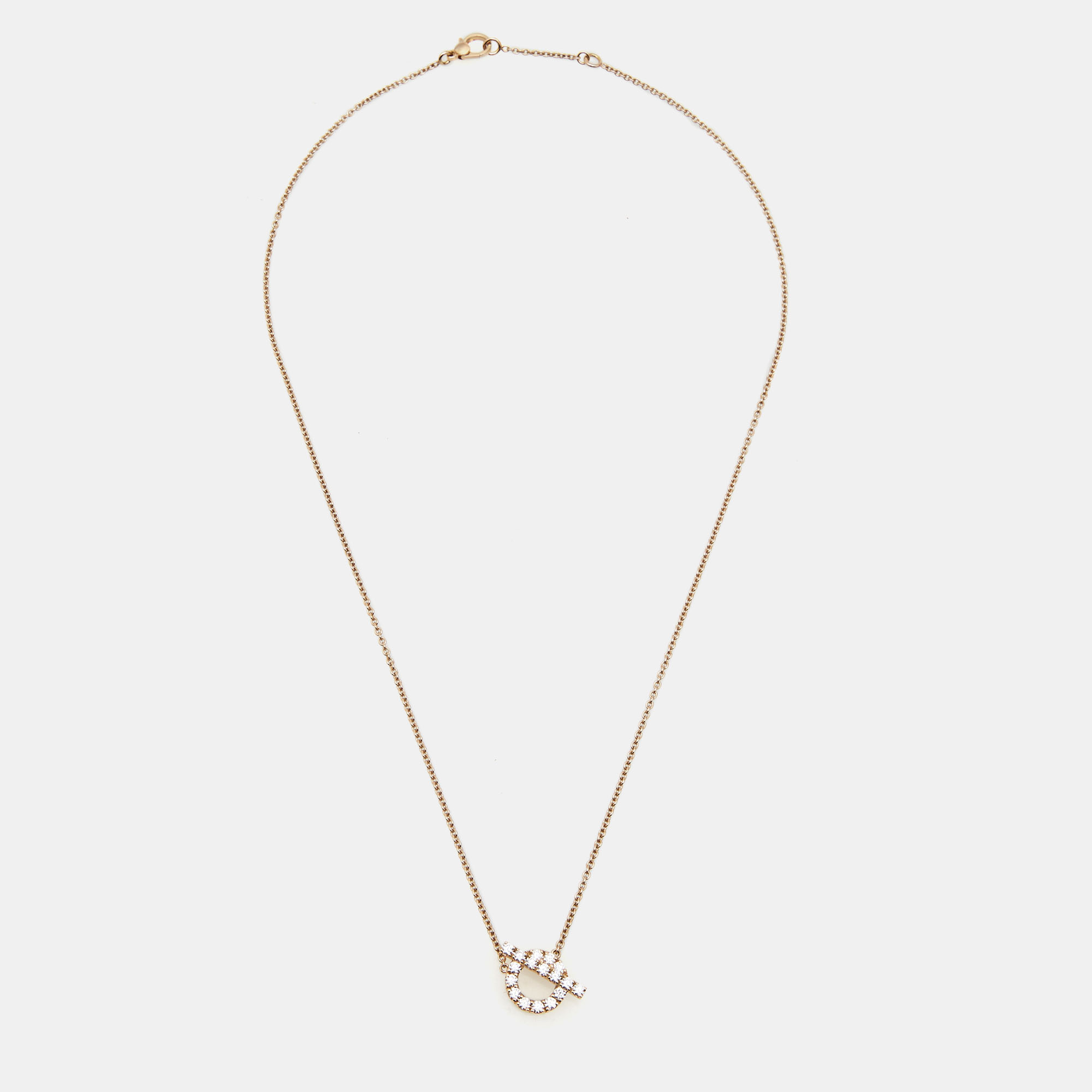 

Hermes Finesse Diamond 18k Rose Gold Necklace