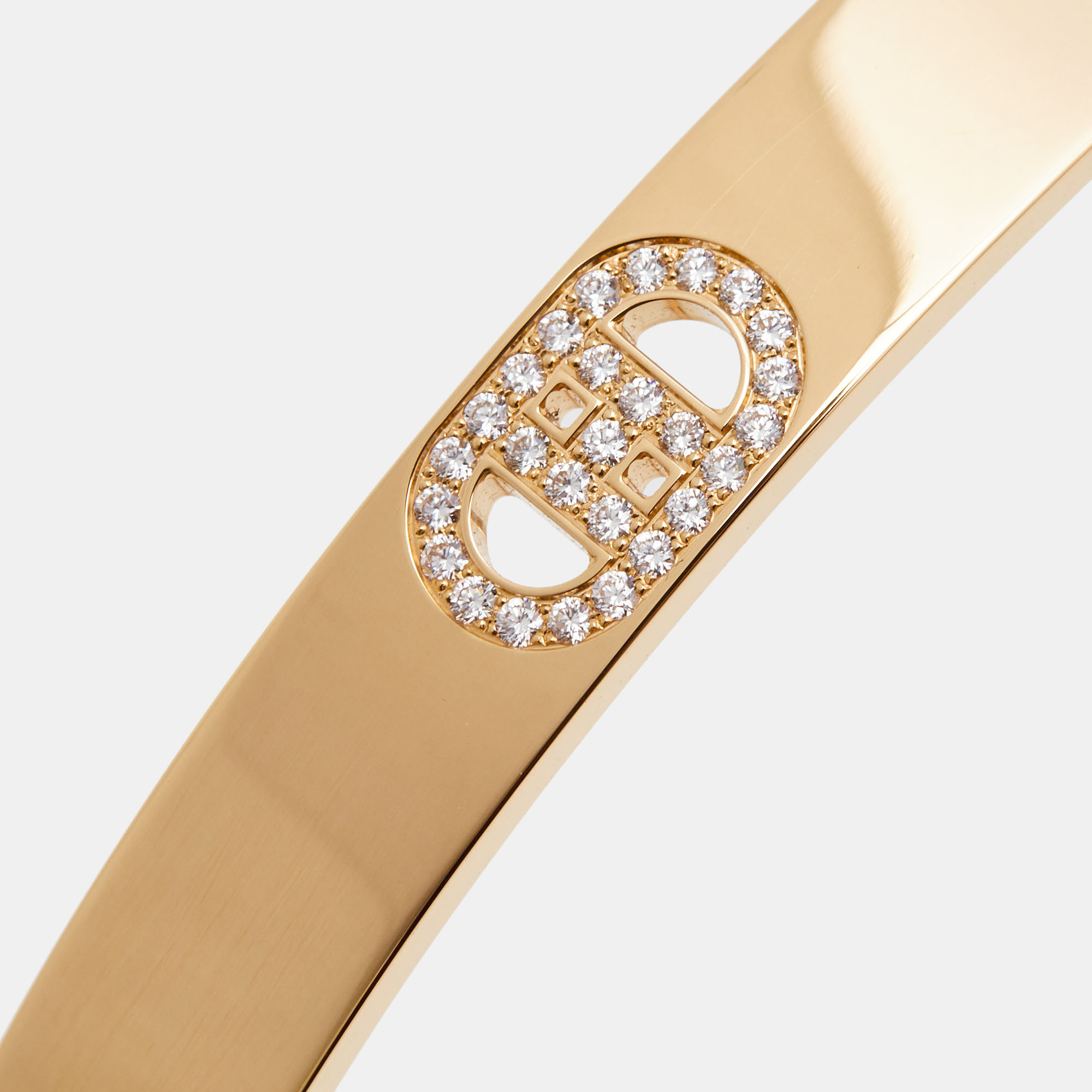 

Hermes H d'Ancre Diamonds 18k Rose Gold Bracelet