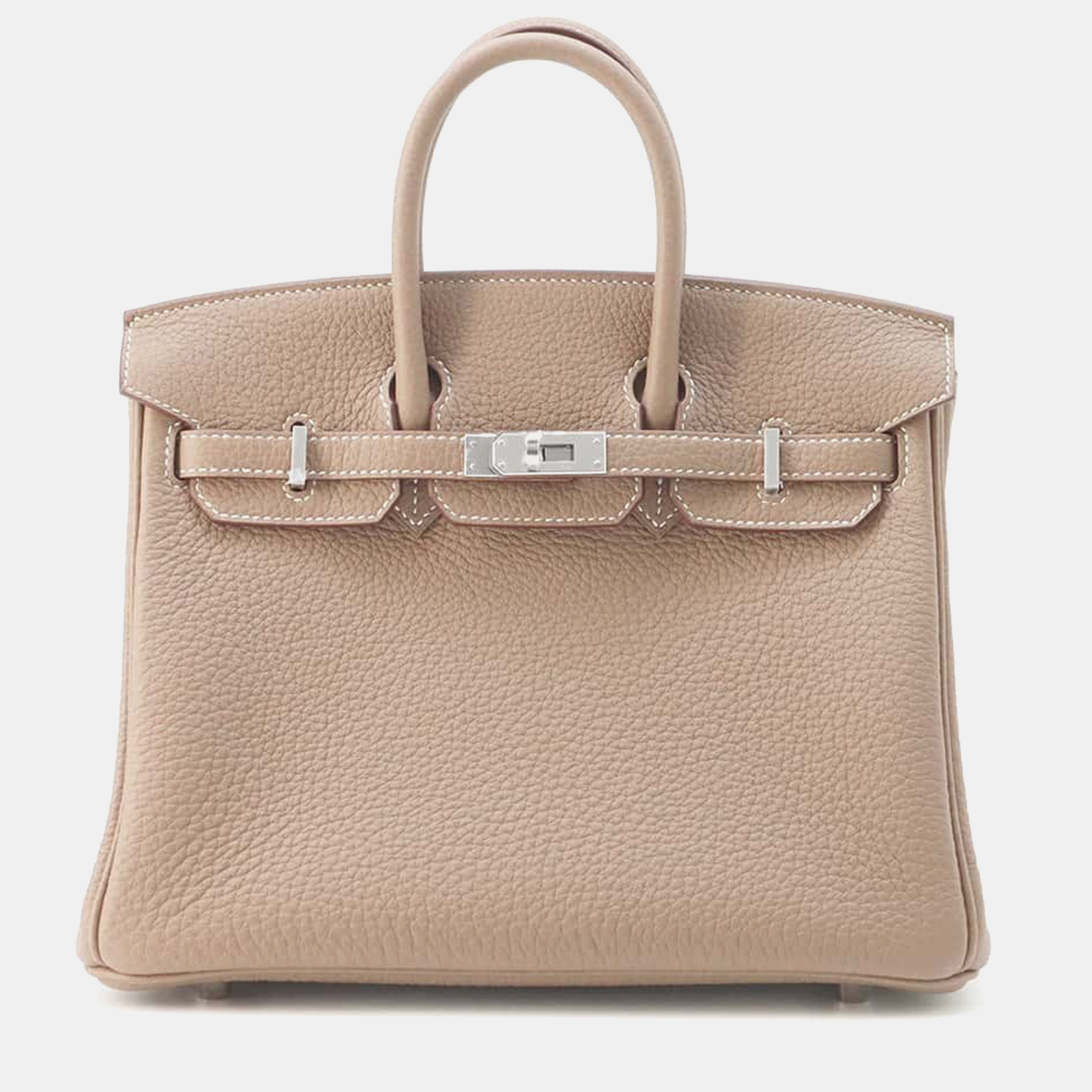 

Hermes Etoupe Togo Leather Birkin 25 Top Handle Bag, Brown