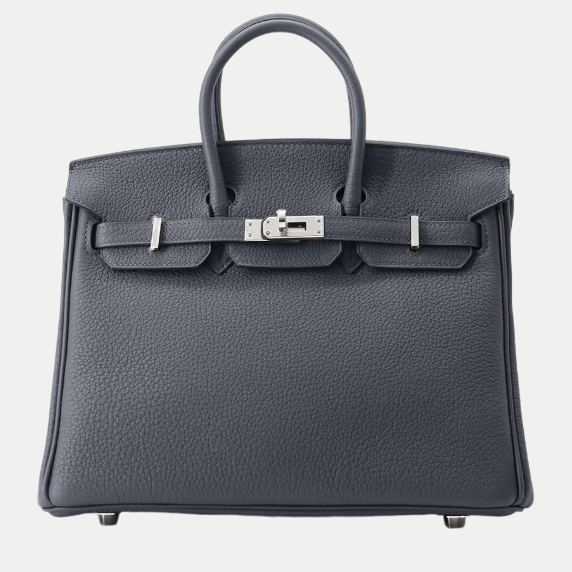 

Hermes Grimist Togo Leather 25 Birkin Tote Bag, Grey