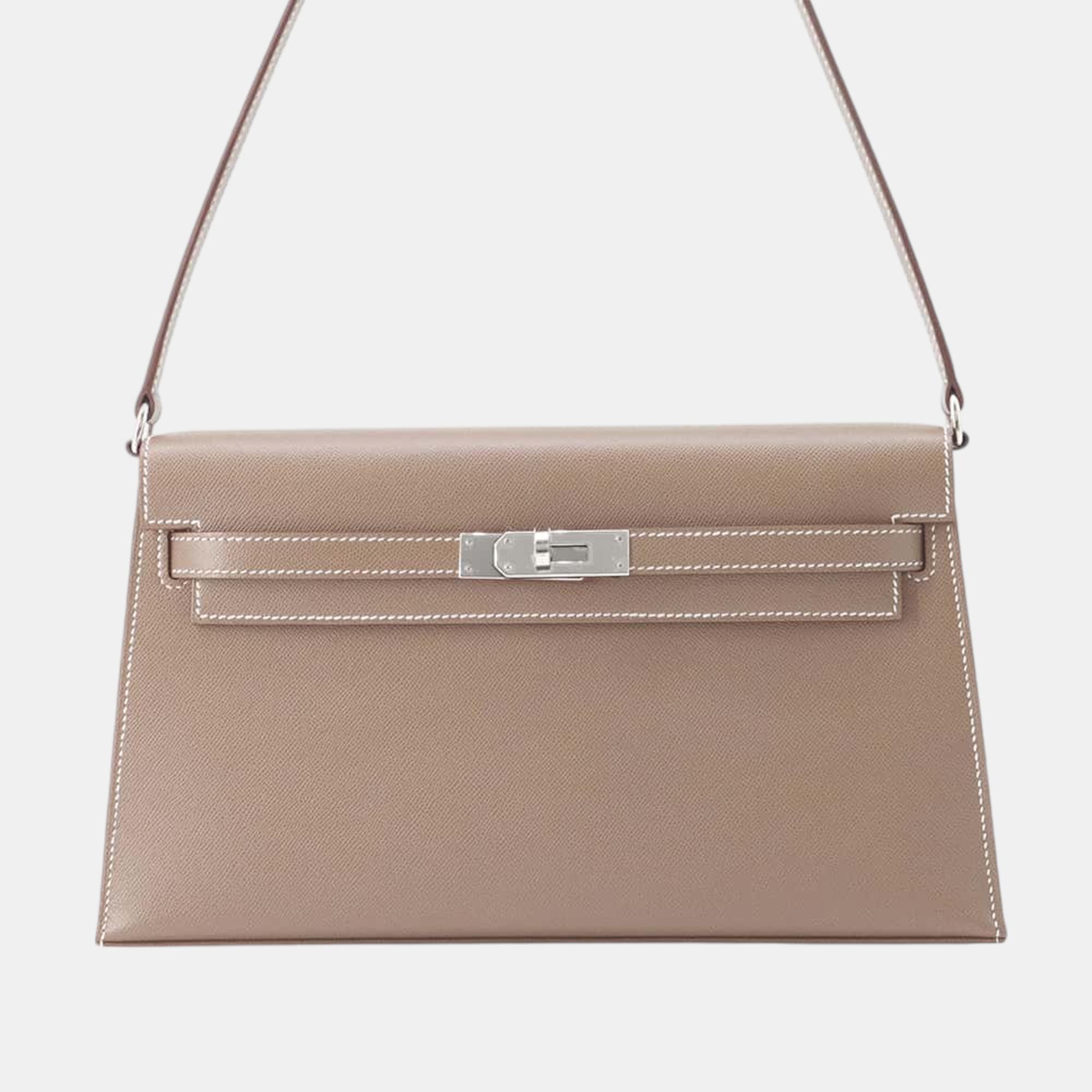 

Hermes Etoupe Veau Madame Kelly Elan Shoulder Bag, Brown