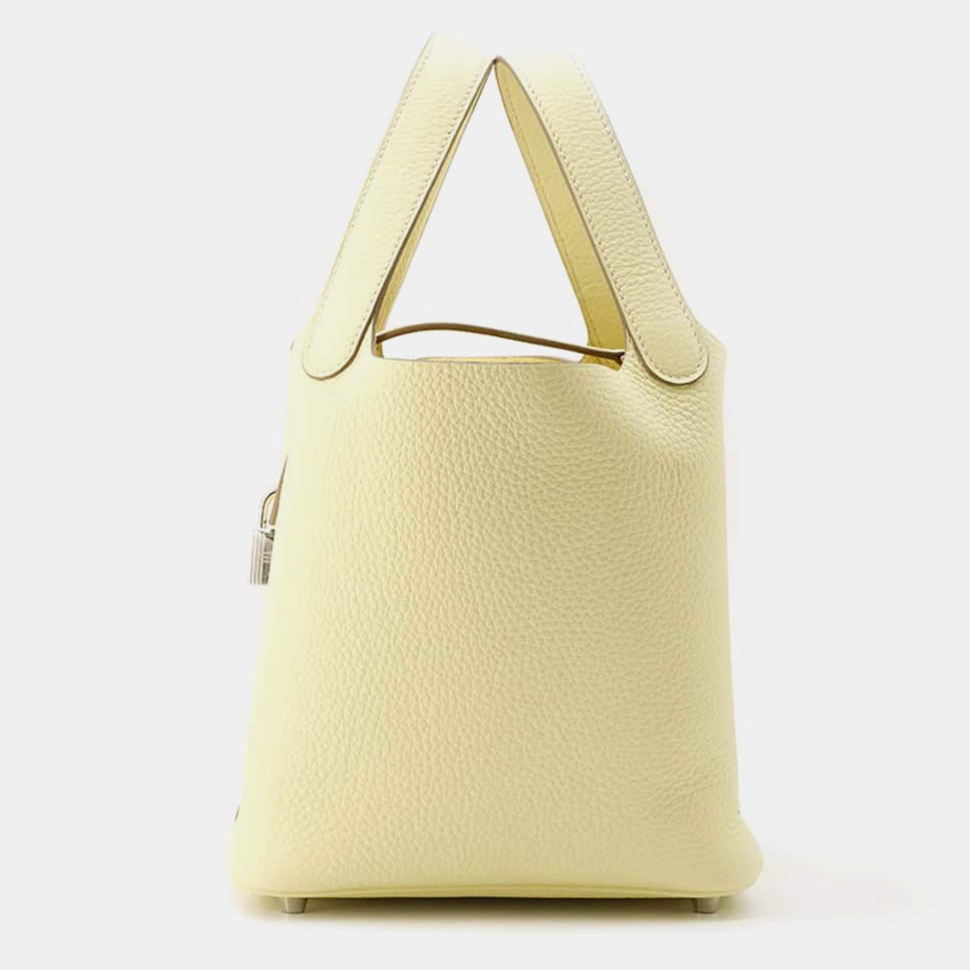 

Hermes Jaune Milton Taurillon Clemence Picotin Lock Size PM, Beige