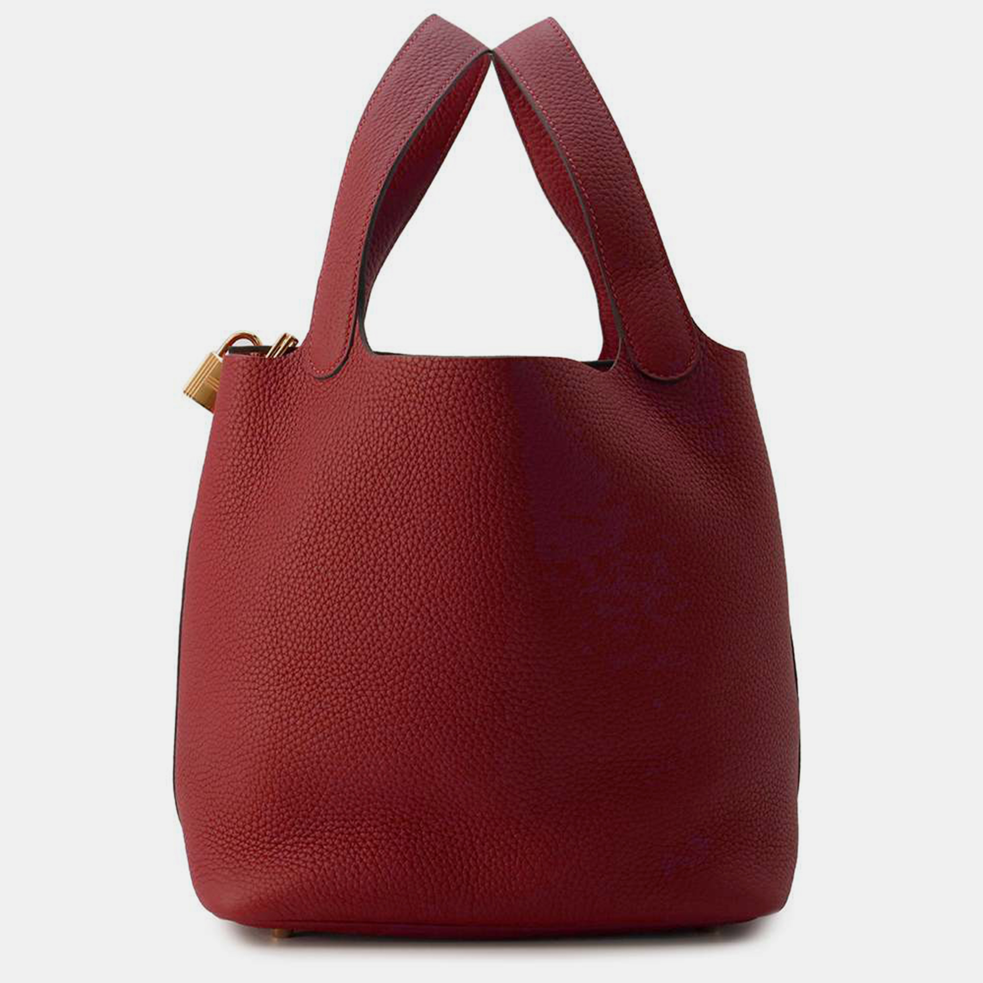 

Hermes Rouge H Taurillon Clemence Picotin Lock Size MM, Red