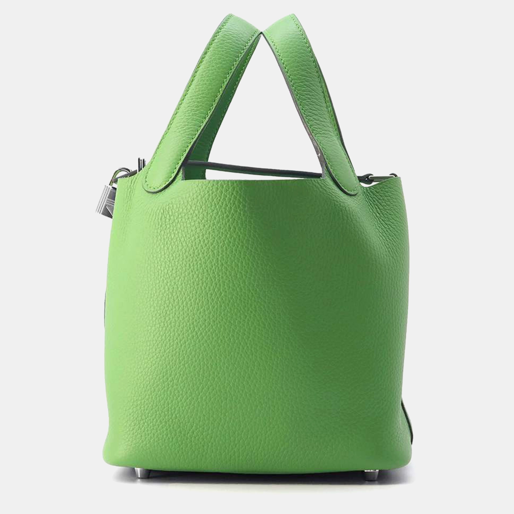 

Hermes Vert Yucca Taurillon Clemence Picotin Lock bag Size PM, Green