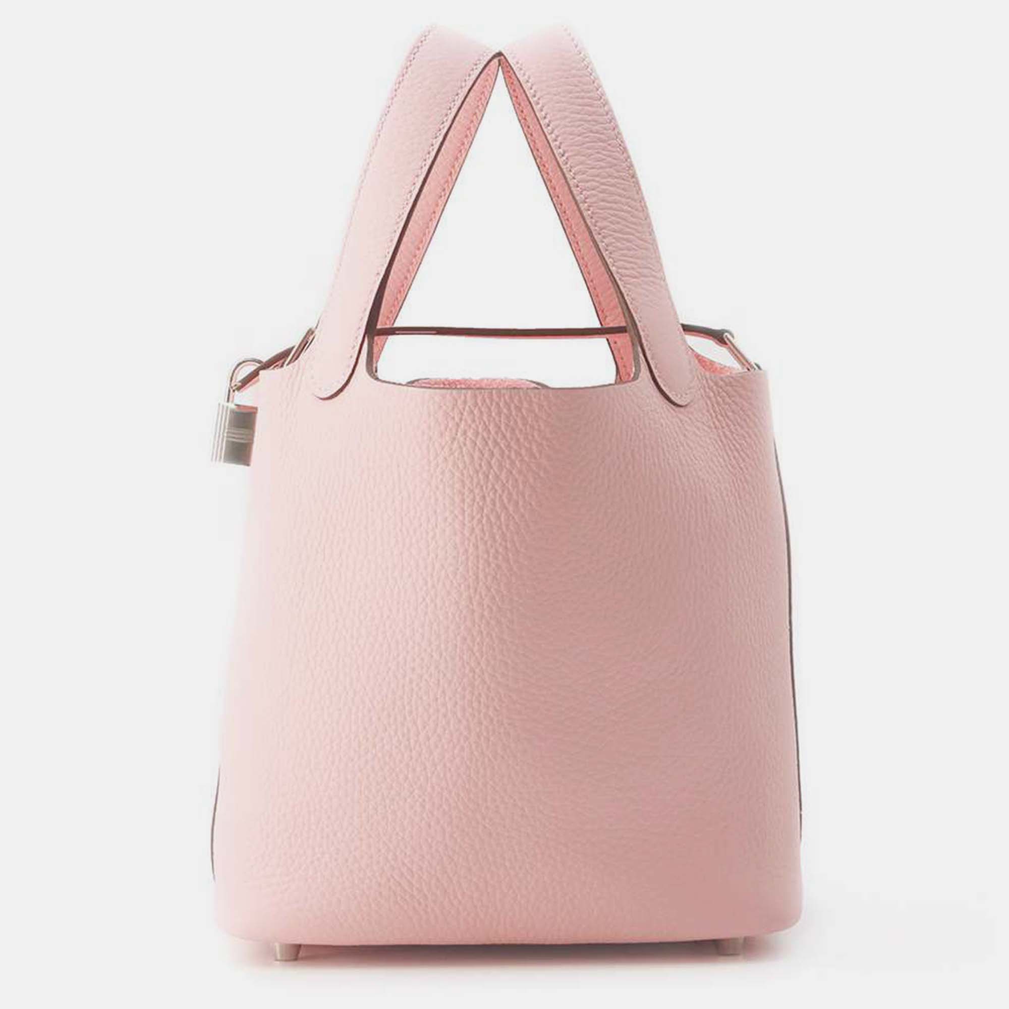 

Hermes Rose Sakura Taurillon Clemence Picotin Lock Bag PM, Pink