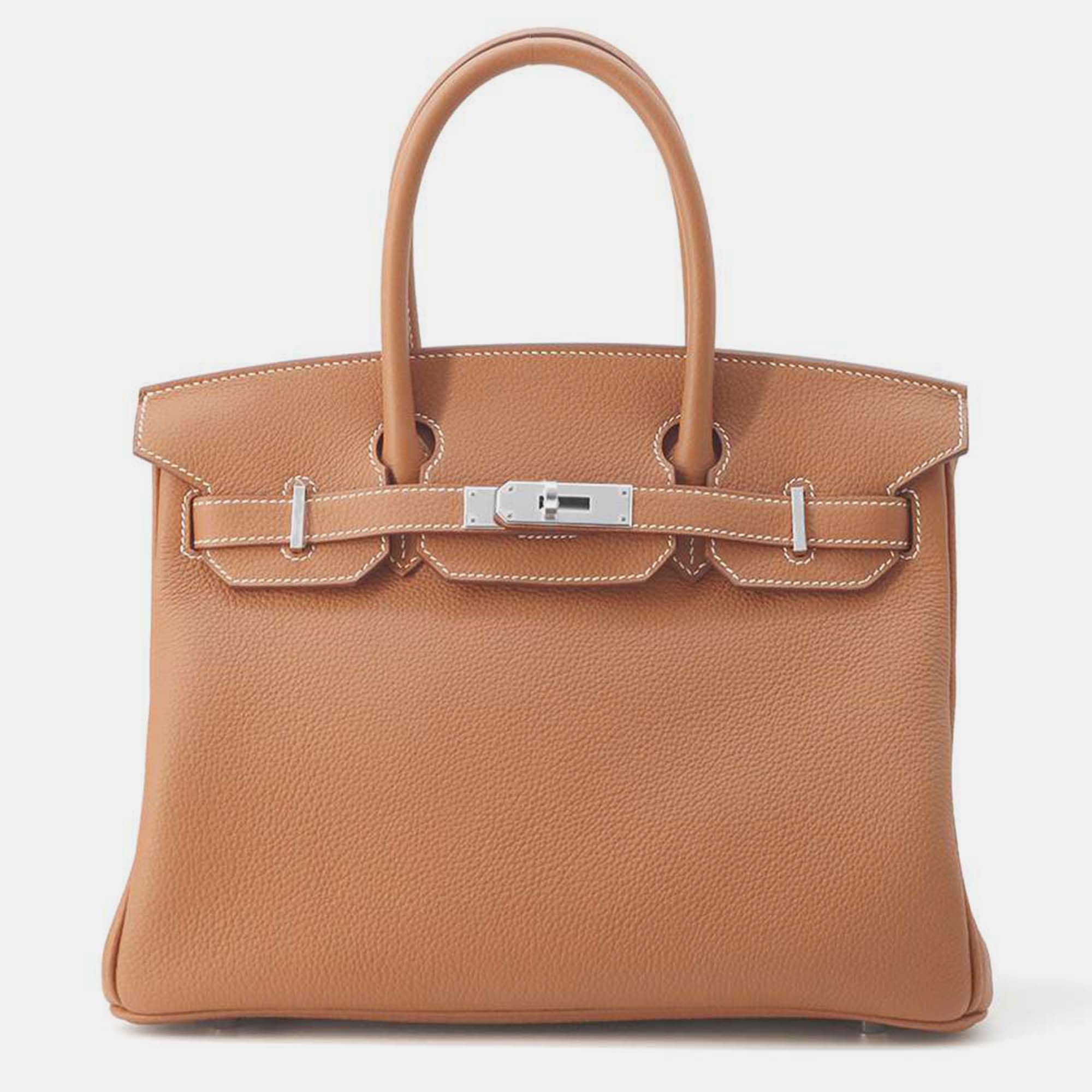

Hermes Gold Togo Leather Birkin Bag 30