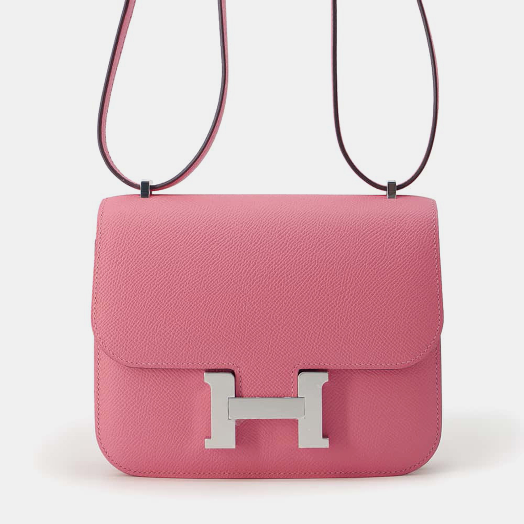 Pre-owned Hermes Miroir Rose Azalee Epsom Constance3 Bag Size Mini In Pink