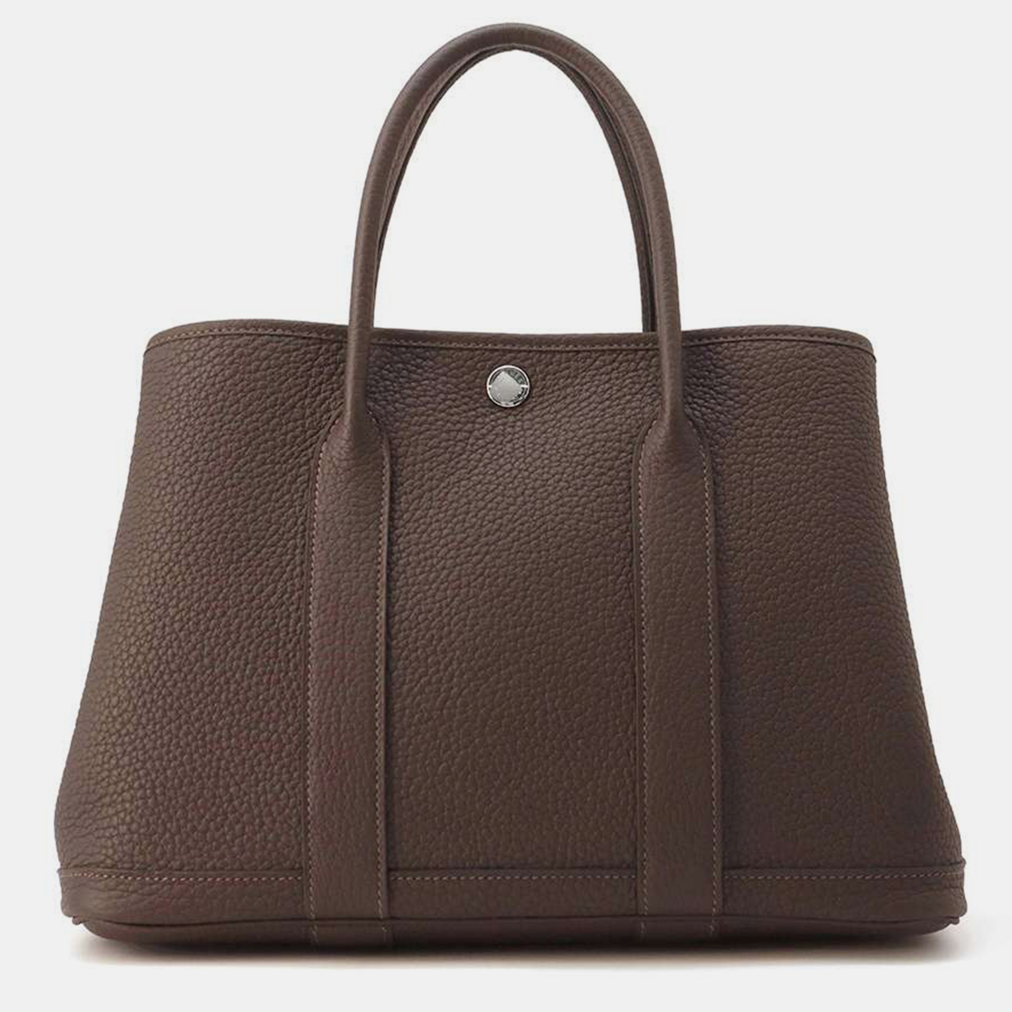 

Hermes Ebene Negonda Leather Garden Party Bag Size TPM, Brown