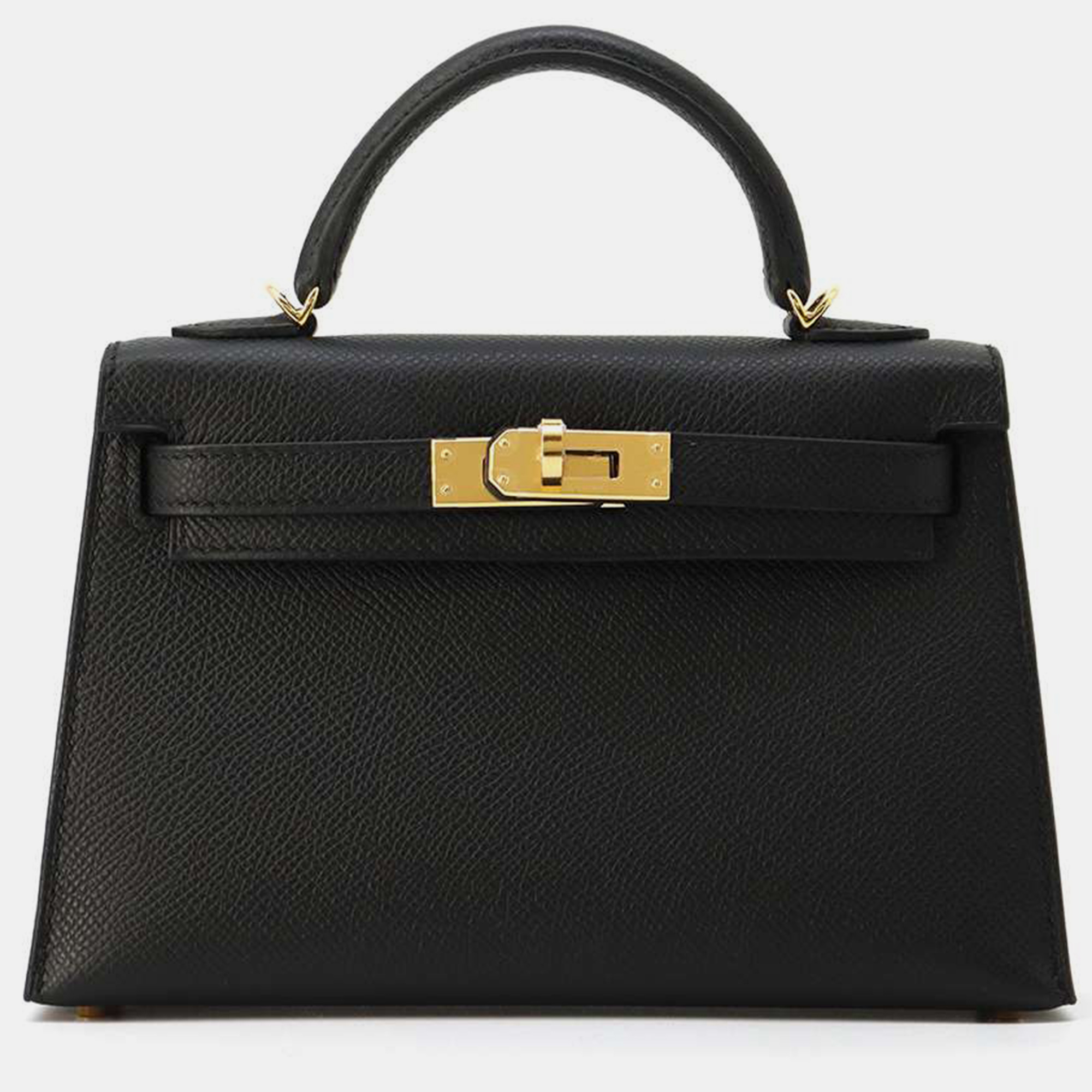 Pre-owned Hermes Black Epsom Mini Kelly Do Bag