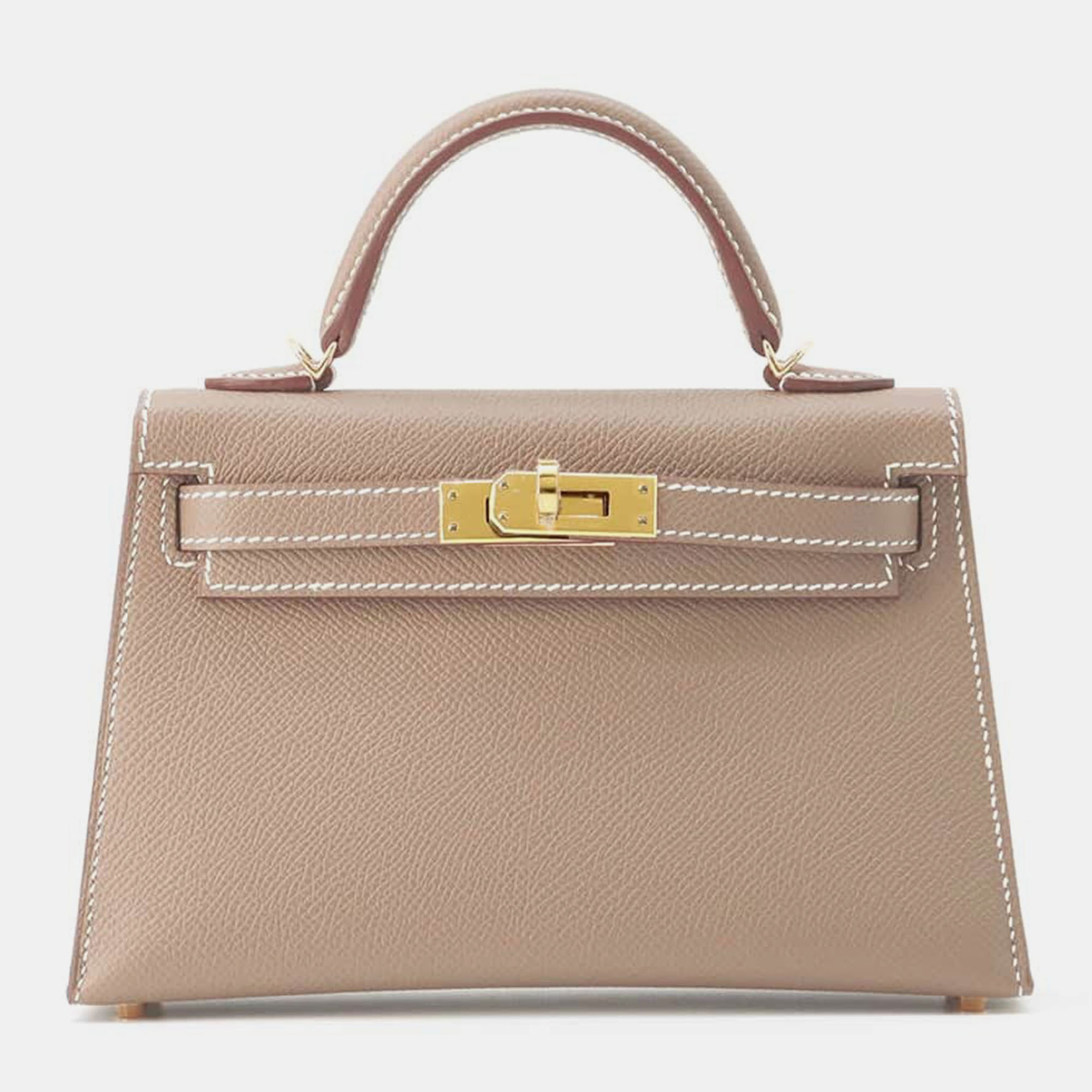 

Hermes Etoupe Epsom Mini Kelly Do Bag, Brown