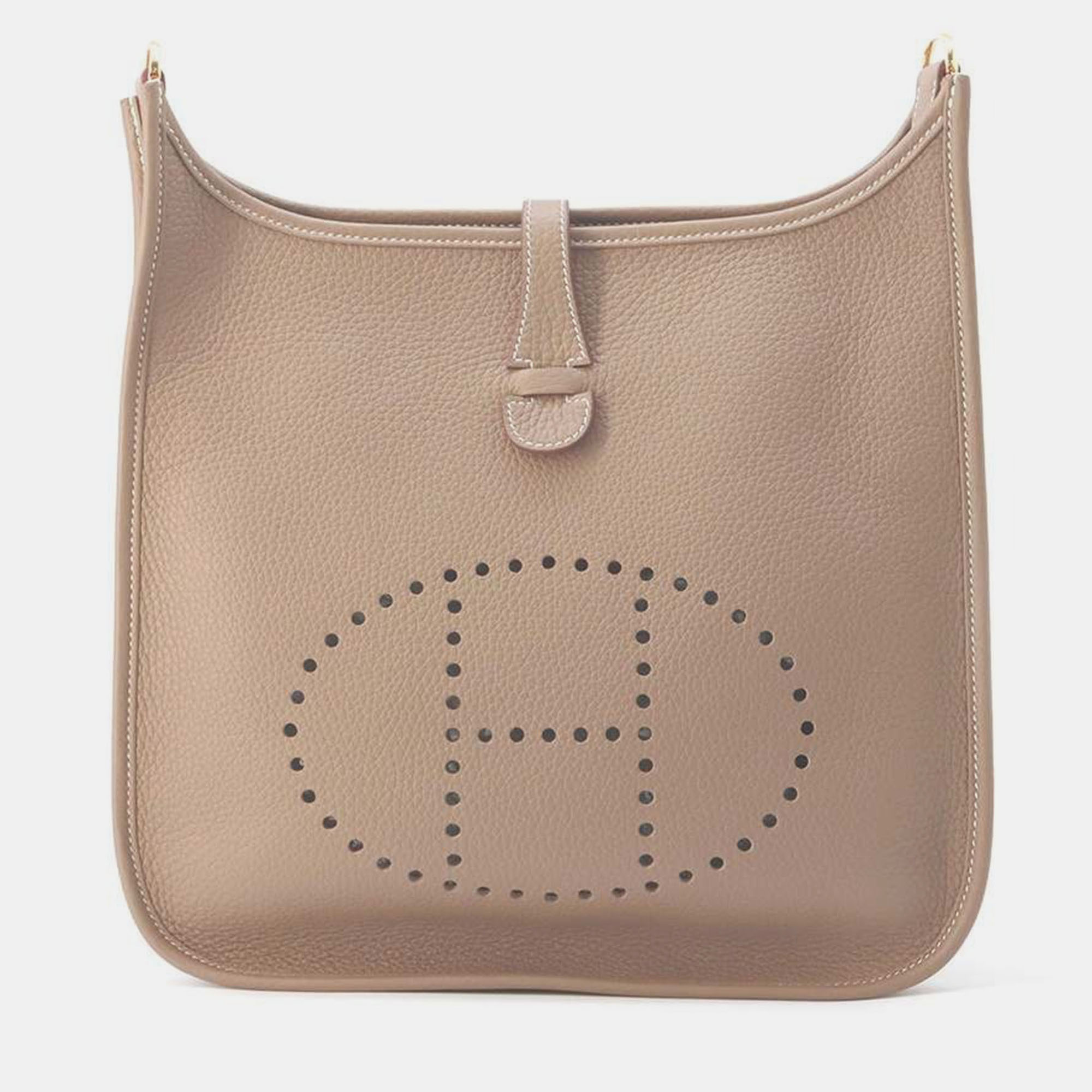 

Hermes Etoupe Taurillon Clemence Evelyne3 PM, Brown