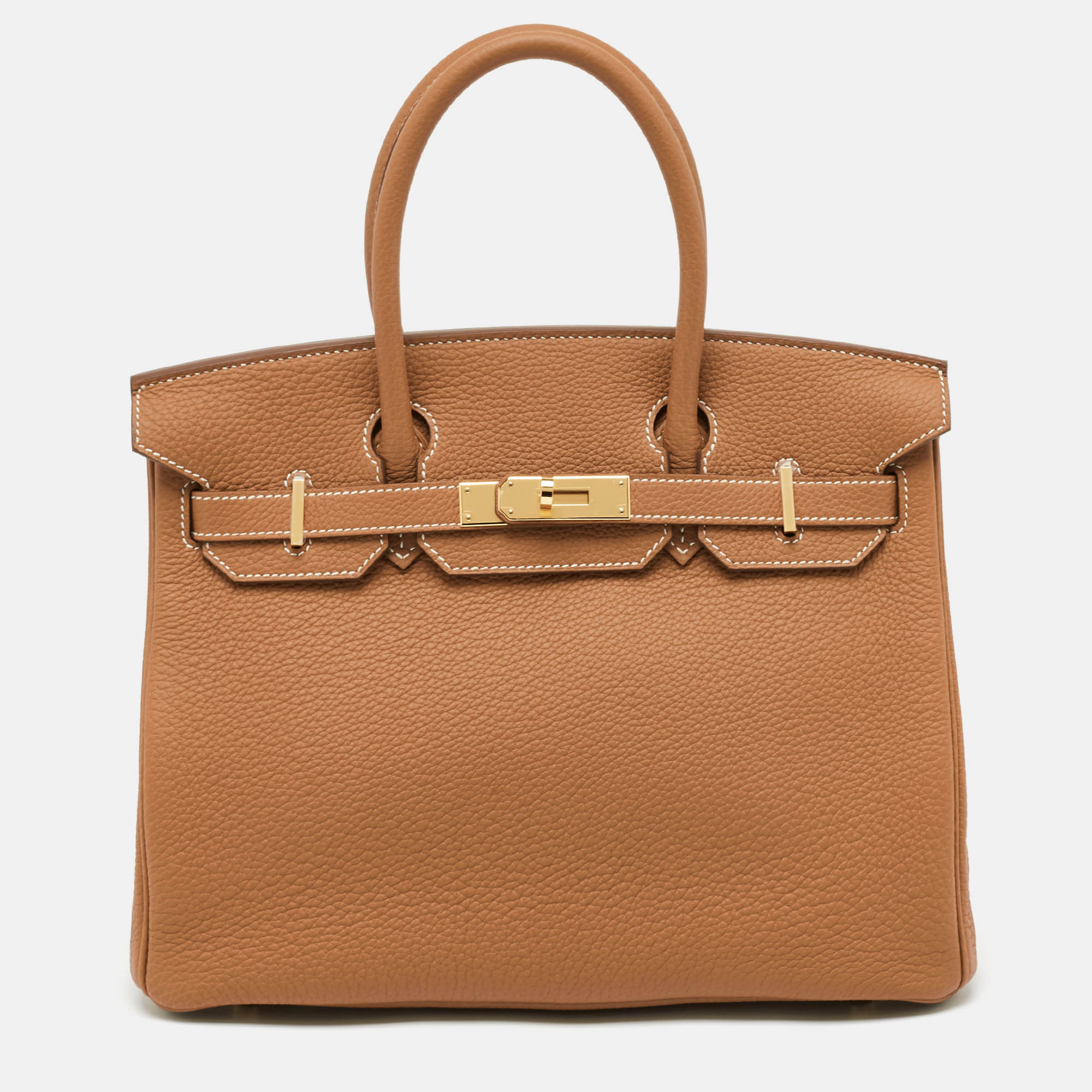 

Hermès Gold Togo Leather Gold Finish Birkin 30 Bag, Brown